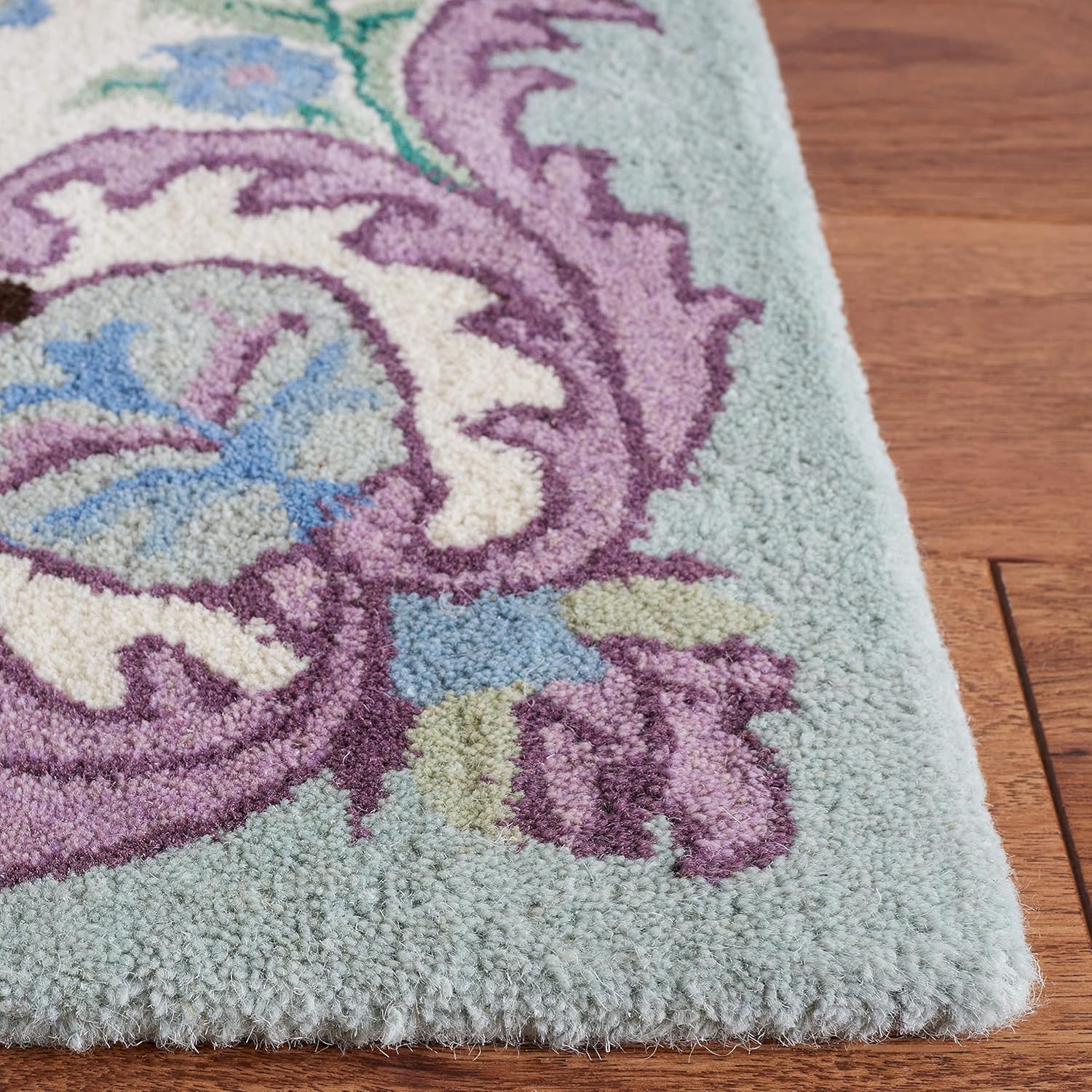 Teal Grey Traditional Handmade Persian Rug