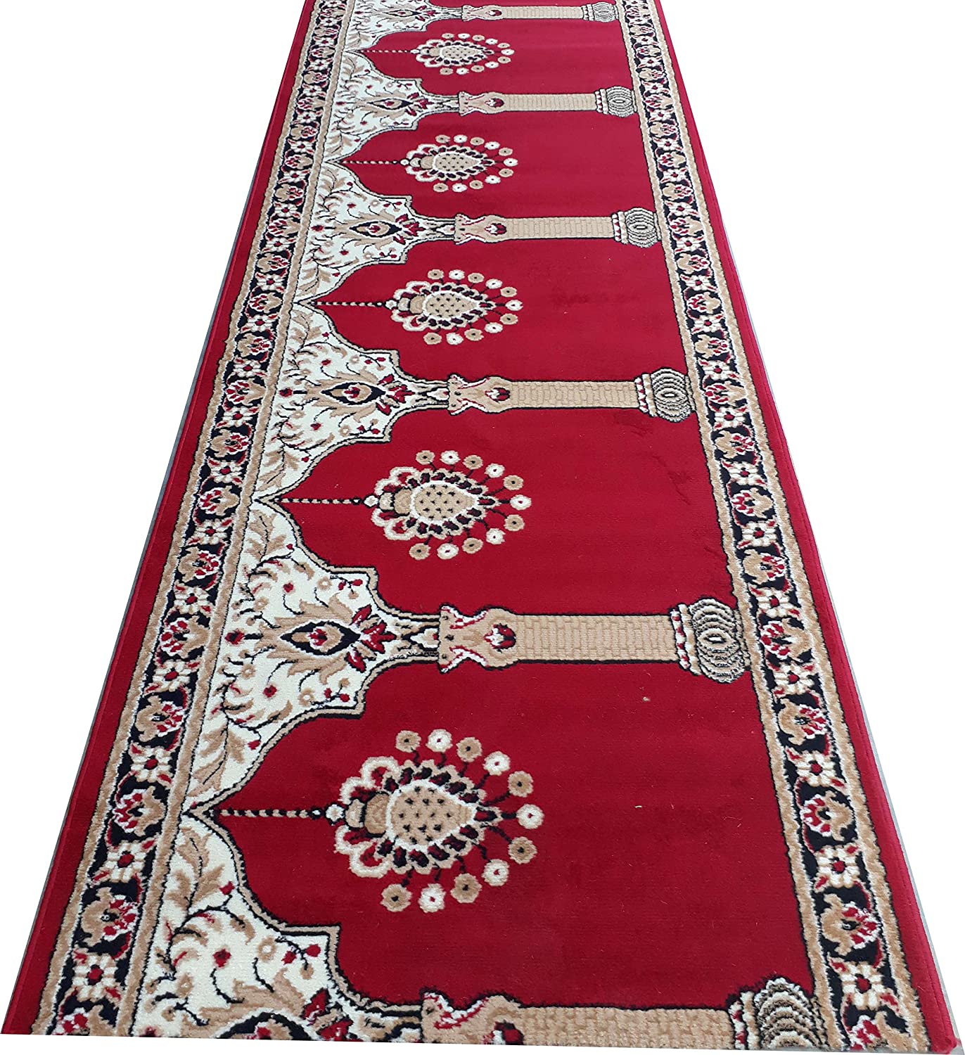 Red Janamaz Roll – Premium Masjid Carpet | Mosque Prayer Mat & Janamaz Rug