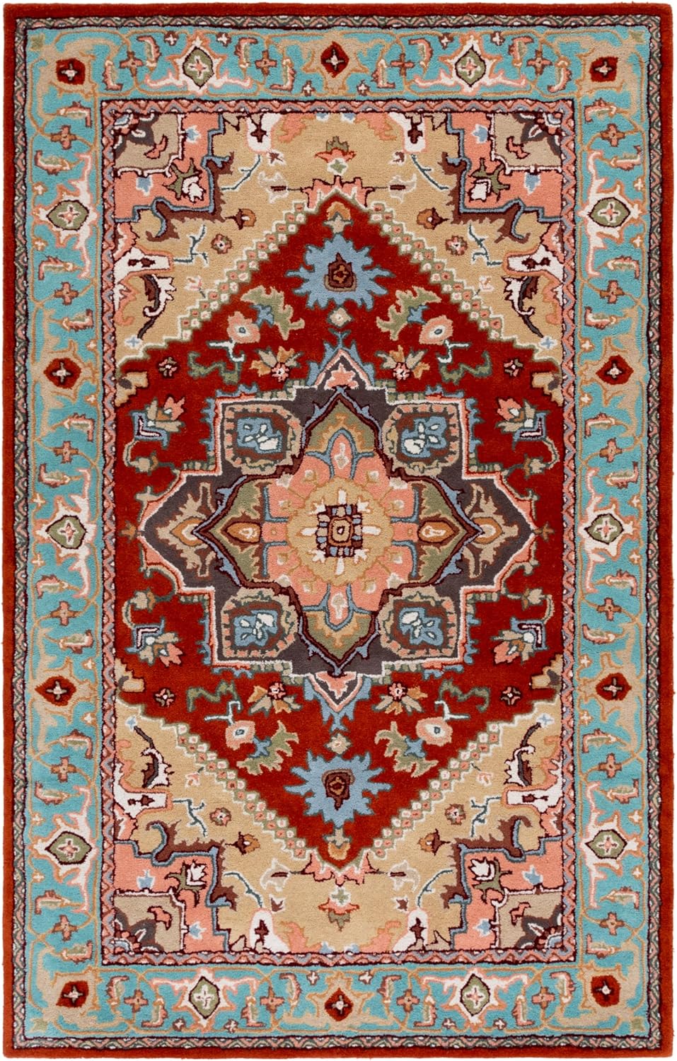Red Persian Heriz Area Rug