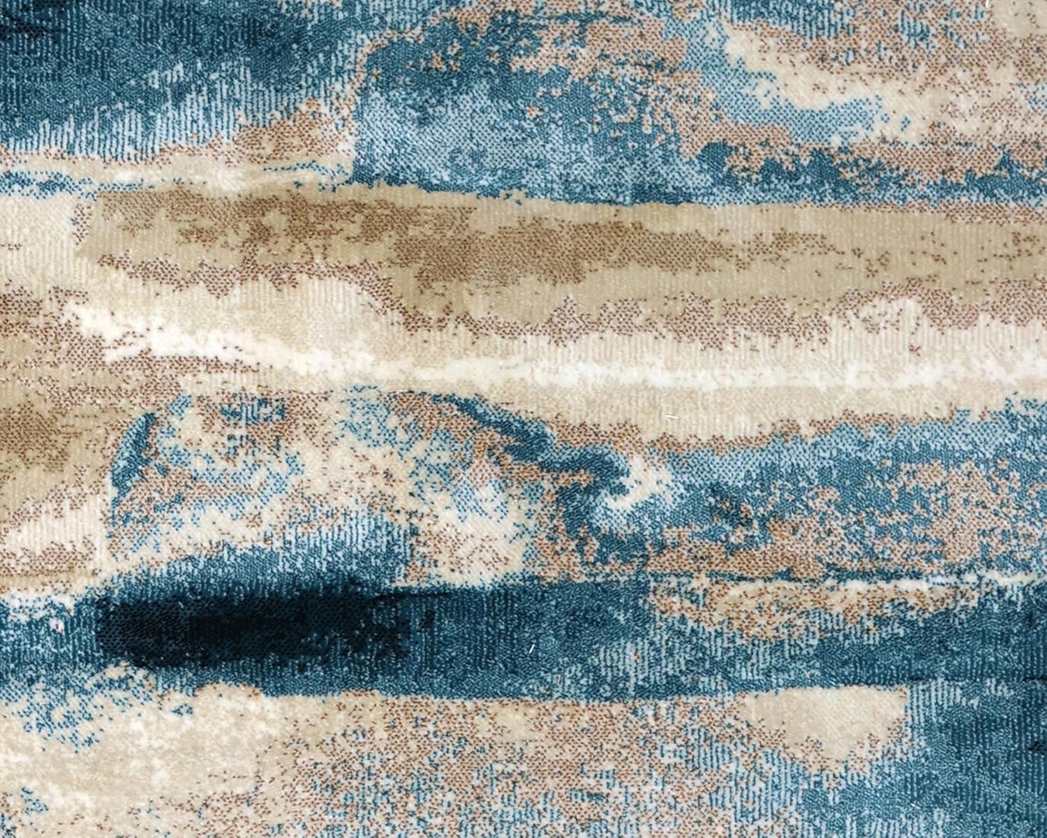 Stylish Modern Abstract Area Rug – Non-Shedding Bedroom Carpet