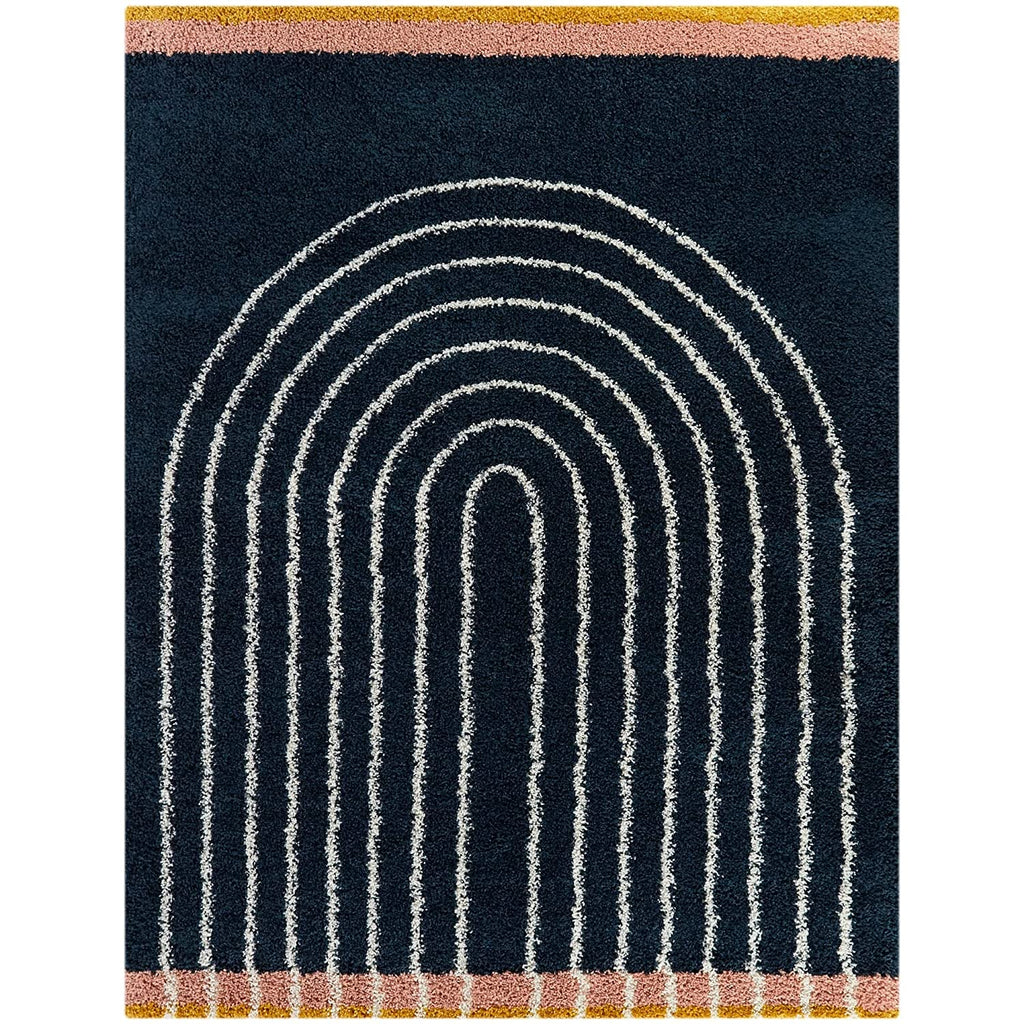 Navy Blue Shaggy Carpet | Luxurious Handmade Microfiber Area Rug