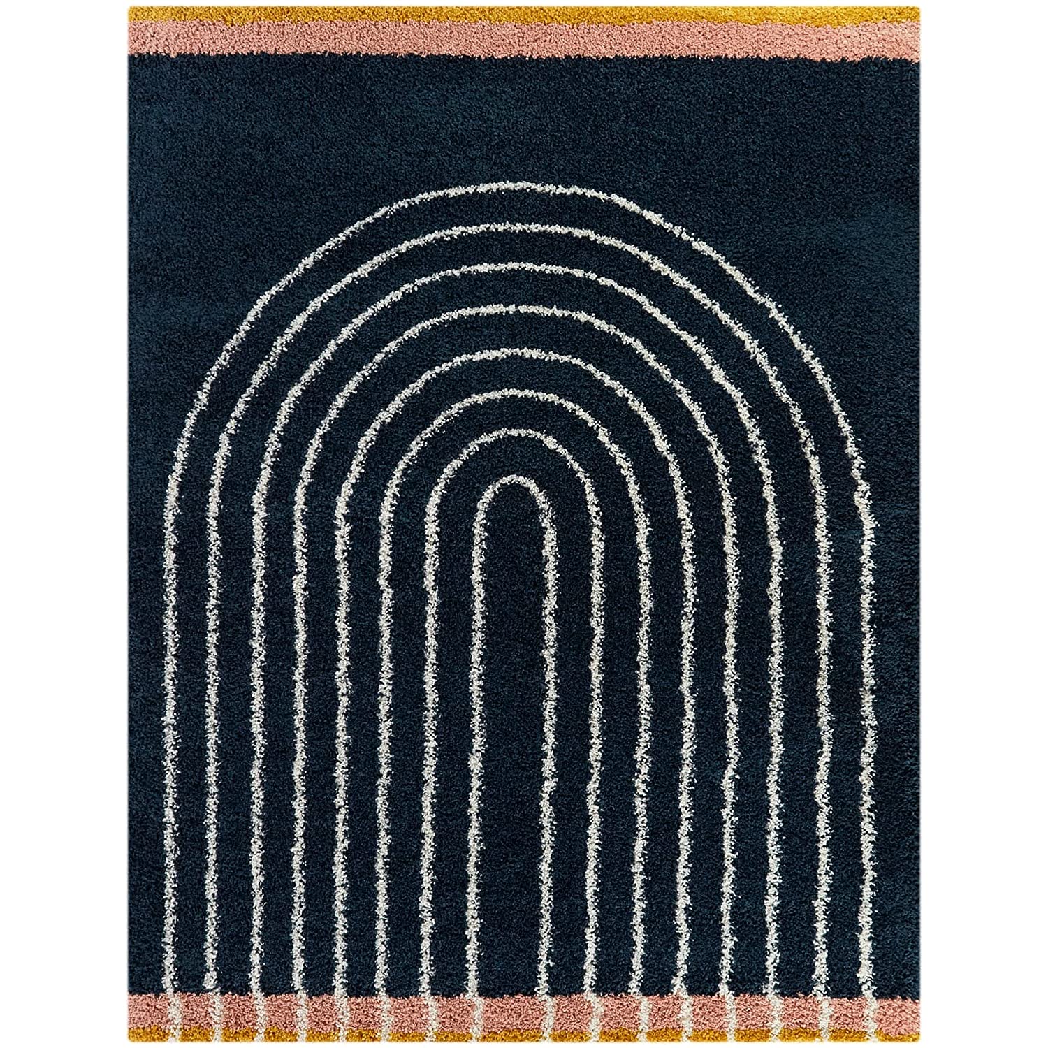 Navy Blue Shaggy Carpet | Luxurious Handmade Microfiber Area Rug