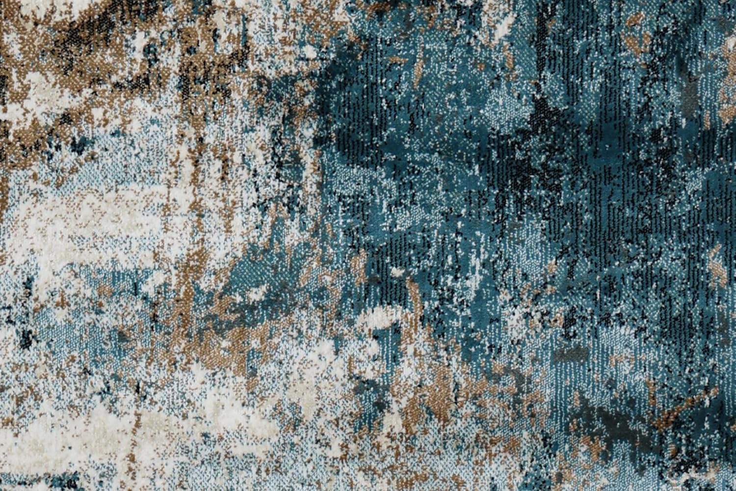 Washable Modern Abstract Area Rug – Easy-Care Floor Carpet