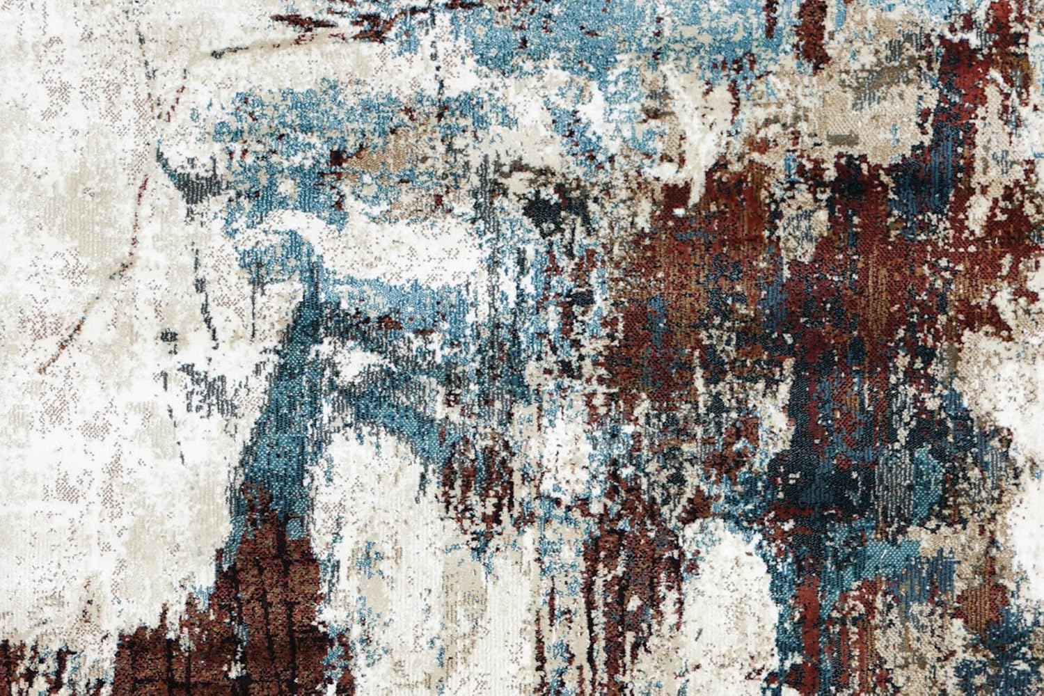 Designer Modern Abstract Area Rug – Non-Shedding & Long-Lasting