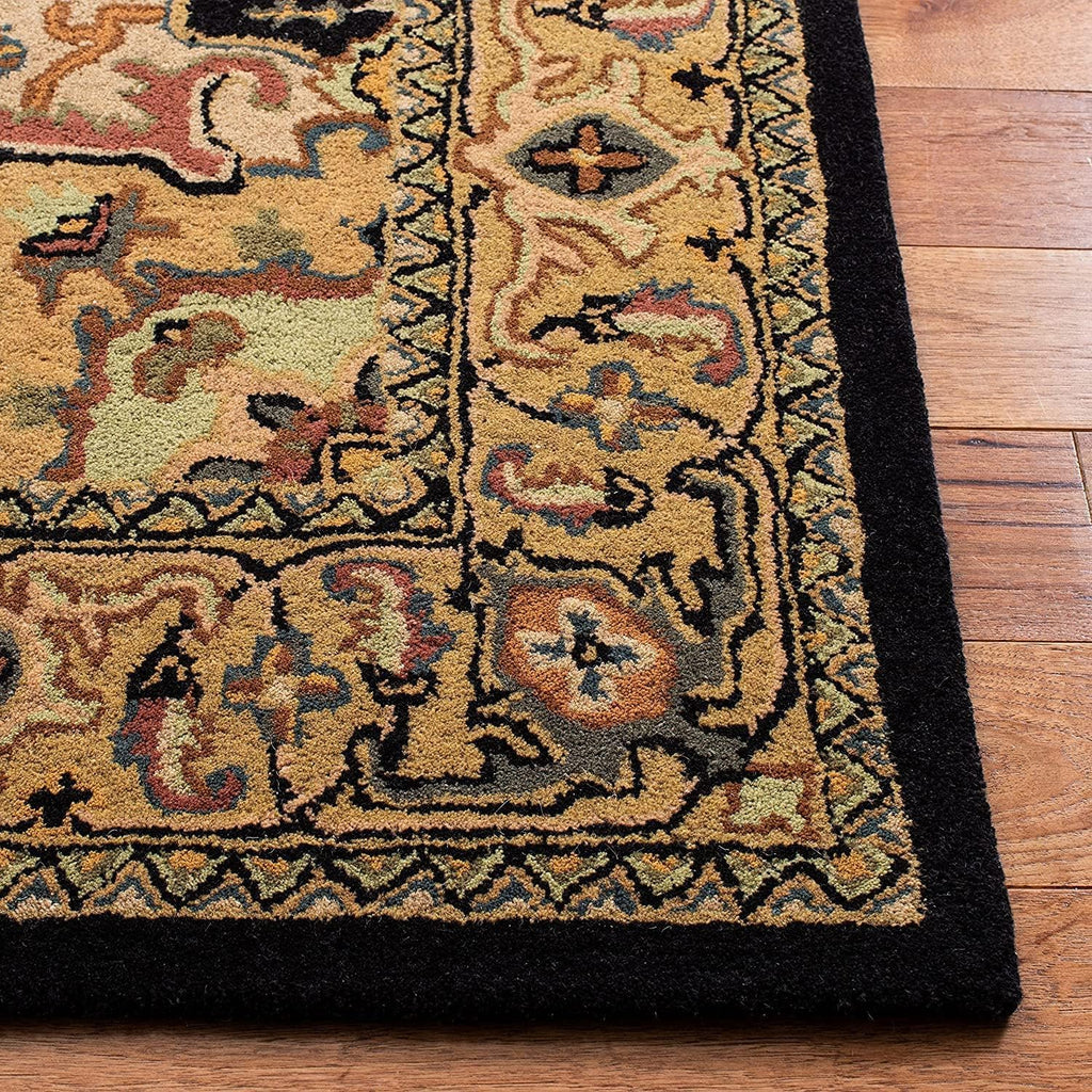 Black Persian Heriz Area Rug