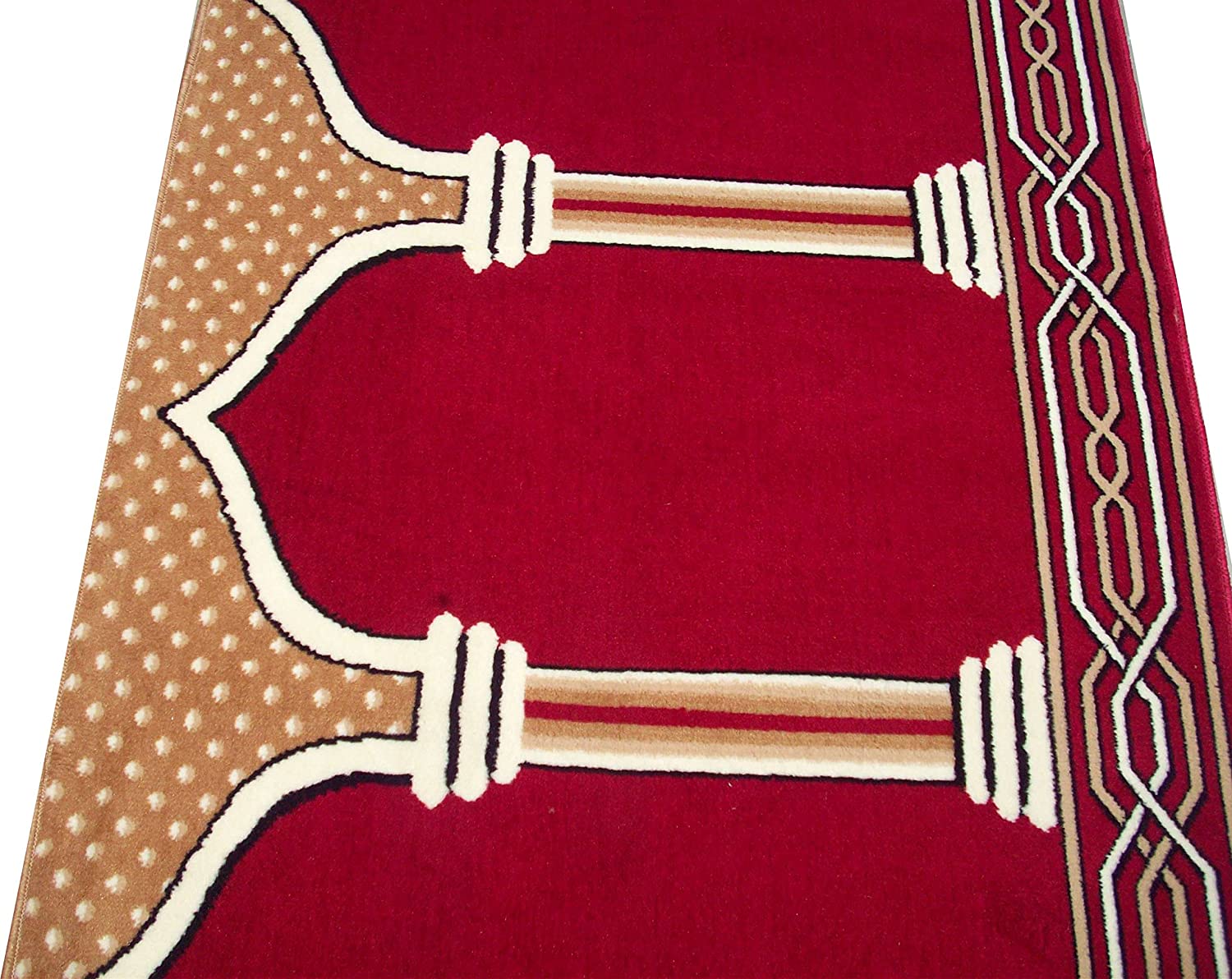 Red Janamaz Roll – Premium Masjid Carpet | Mosque Prayer Mat & Janamaz Rug