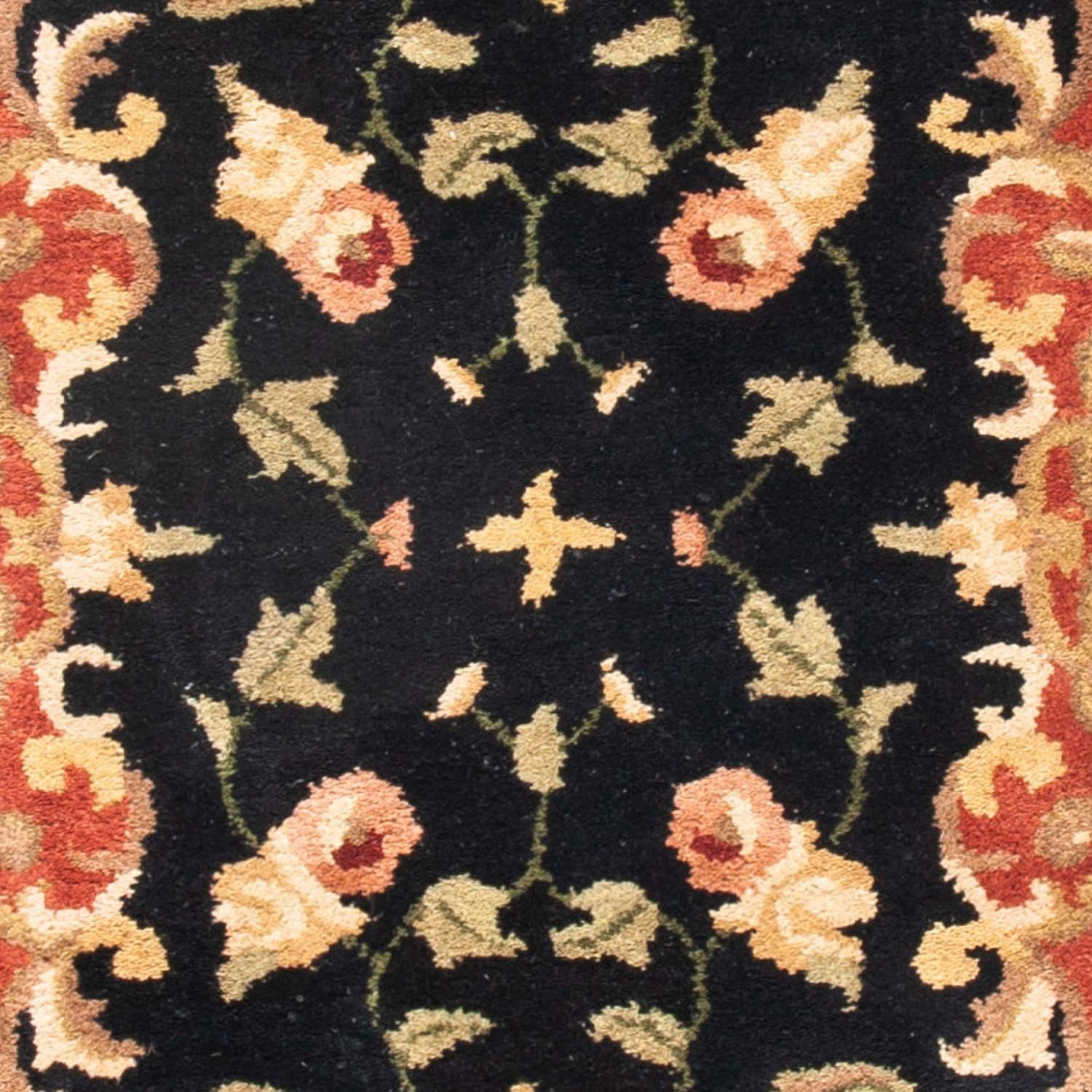 Black Vintage Persian Traditional Area Rug