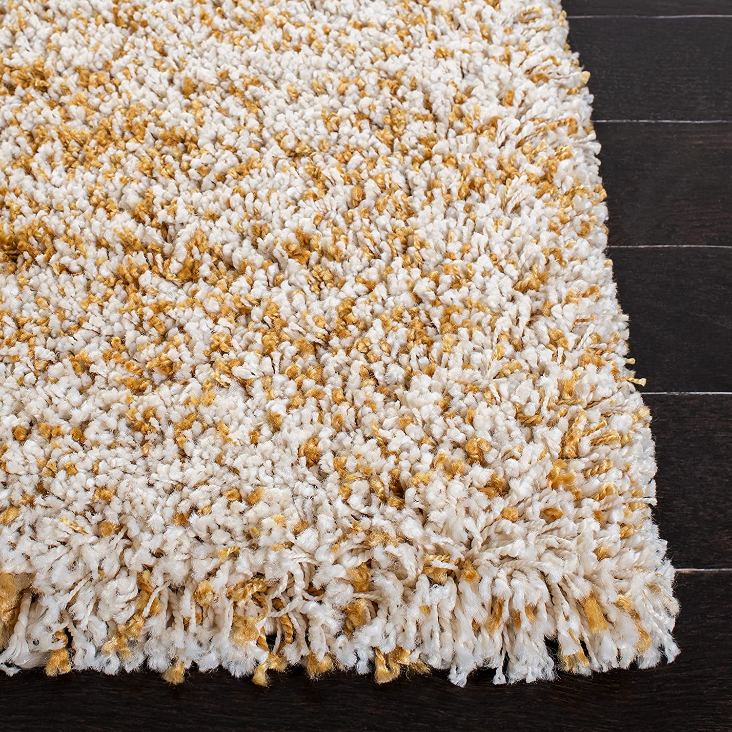 Yellow Ivory Handmade Ombre Microfibre Carpet – Soft Area Rug for Living Room, Bedroom & Hall