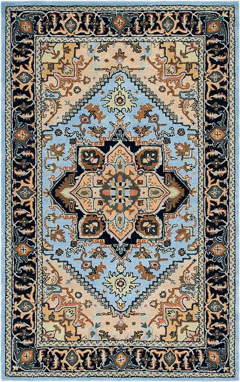 Silver Grey Persian Heriz Area Rug