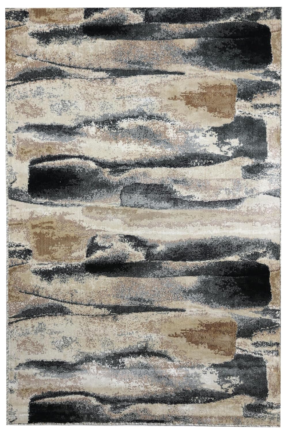 Durable Modern Abstract Area Rug – Easy-Care Washable Carpet