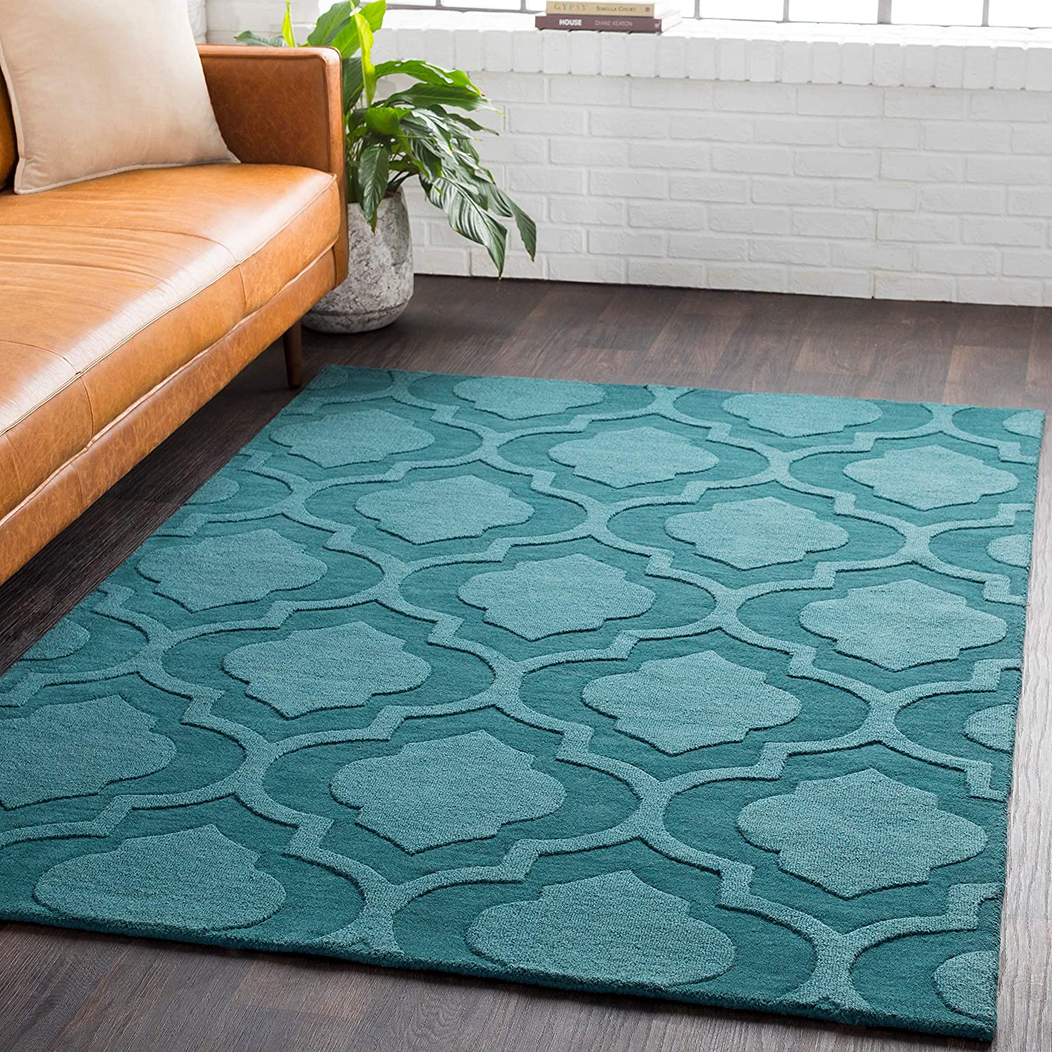 Teel Moraccan Cut-Loop Hand-Tufted Wool Rug