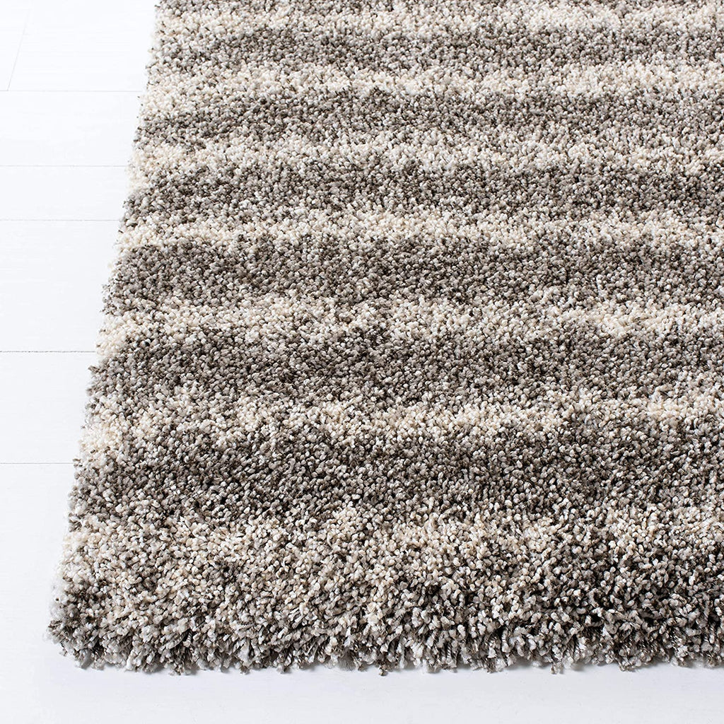 Grey Handmade Ombre Microfibre Carpet – Soft Area Rug for Living Room, Bedroom & Hall