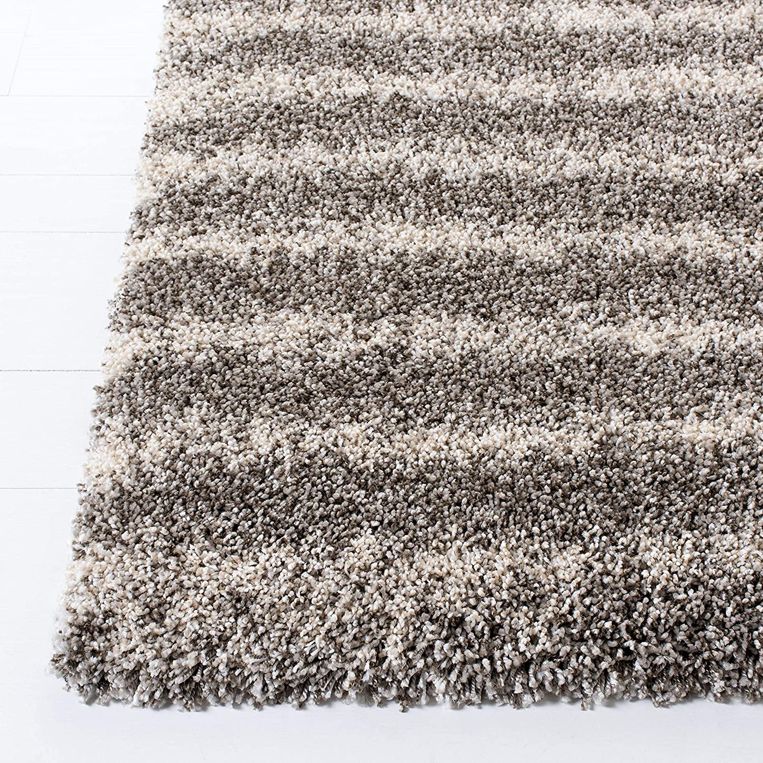 Grey Handmade Ombre Microfibre Carpet – Soft Area Rug for Living Room, Bedroom & Hall