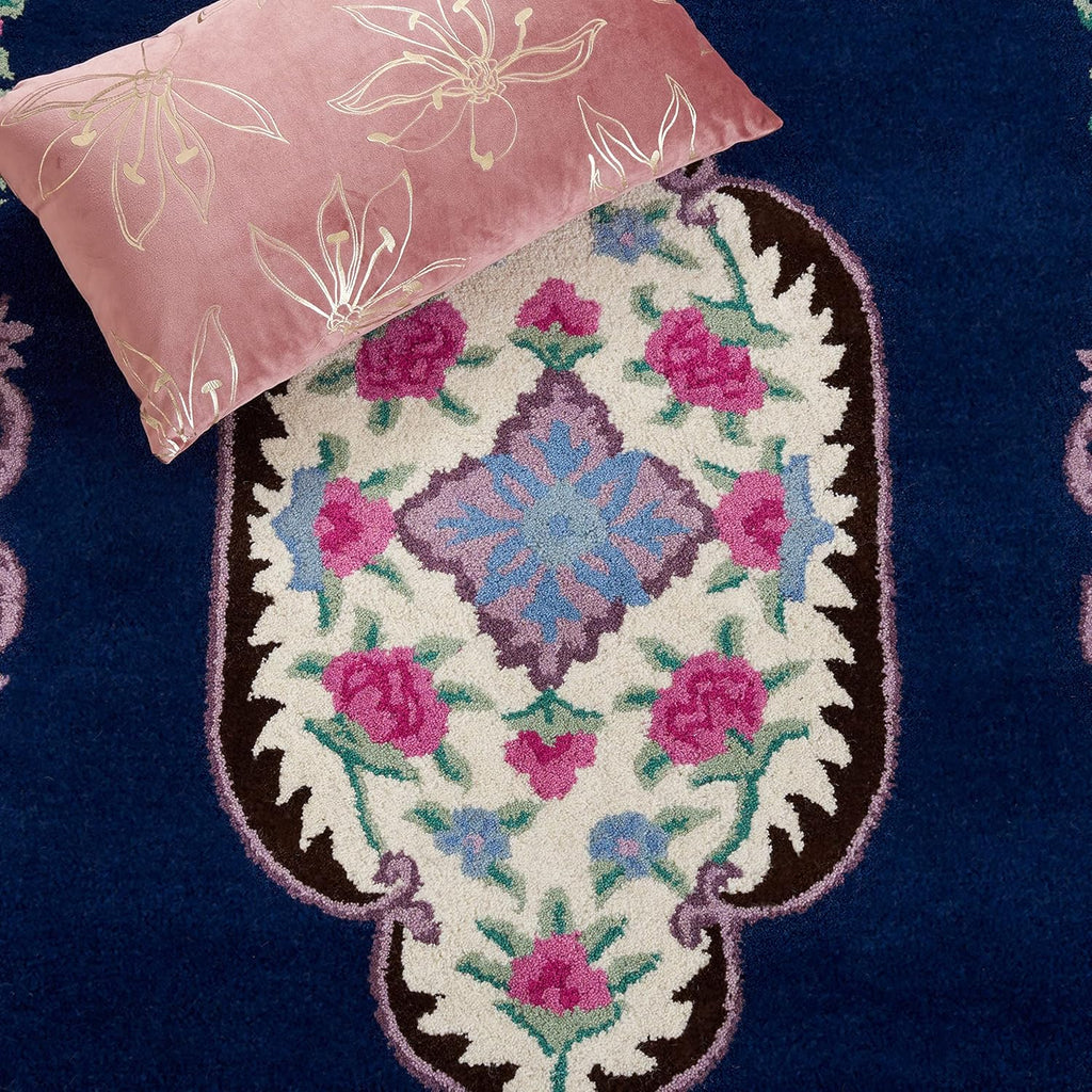 Navy Blue Traditional Handmade Persian Rug