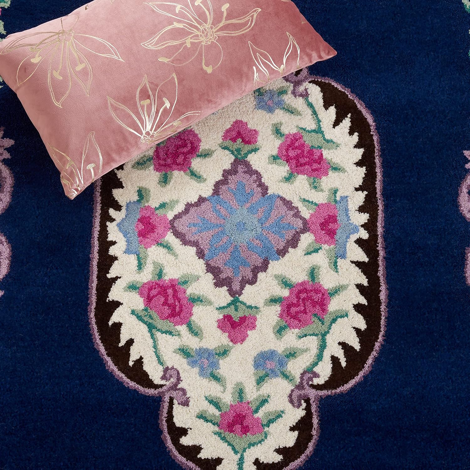 Navy Blue Traditional Handmade Persian Rug