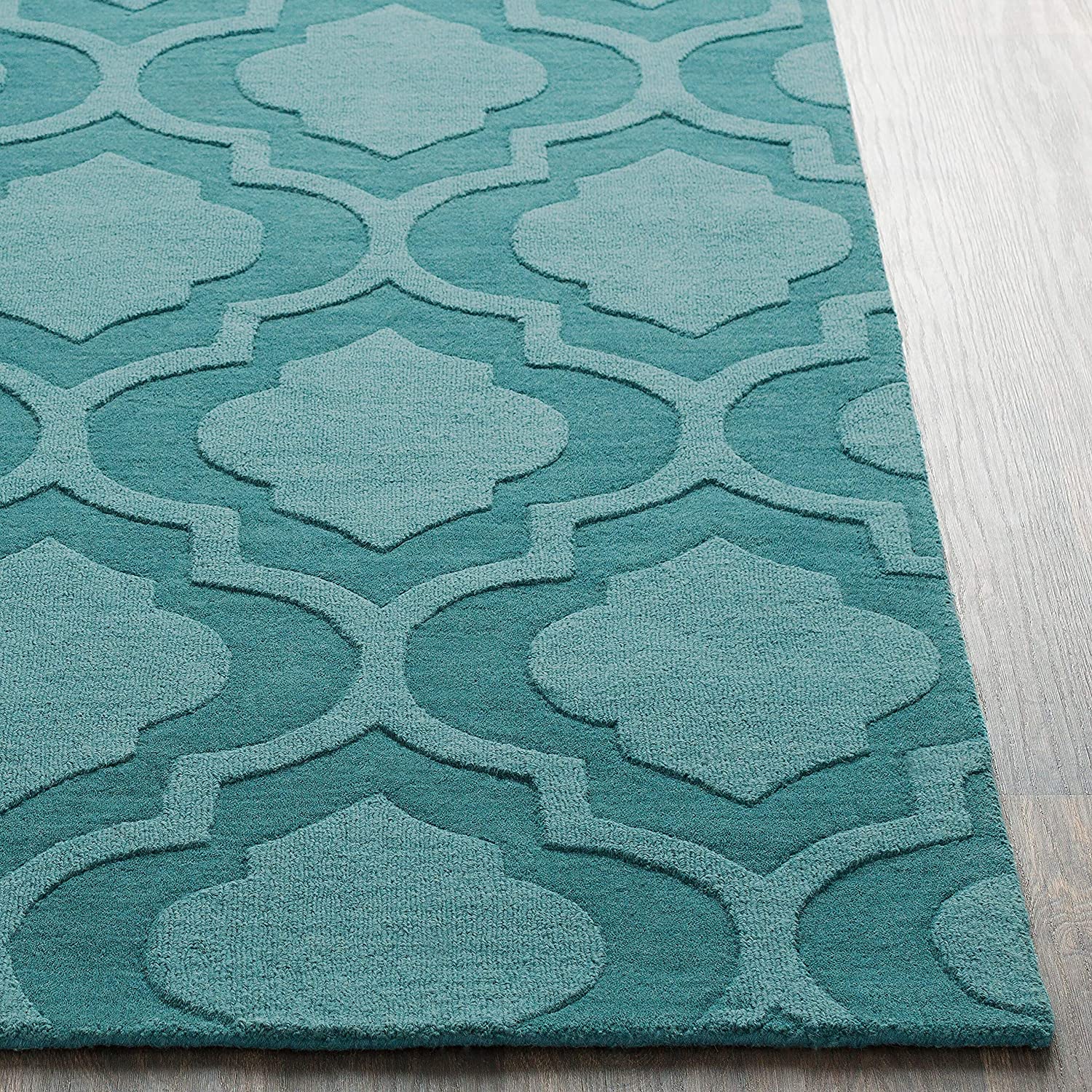 Teel Moraccan Cut-Loop Hand-Tufted Wool Rug