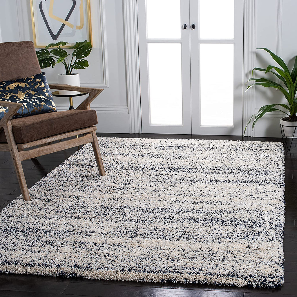 Ivory Handmade Ombre Microfibre Carpet – Soft Area Rug for Living Room, Bedroom & Hall