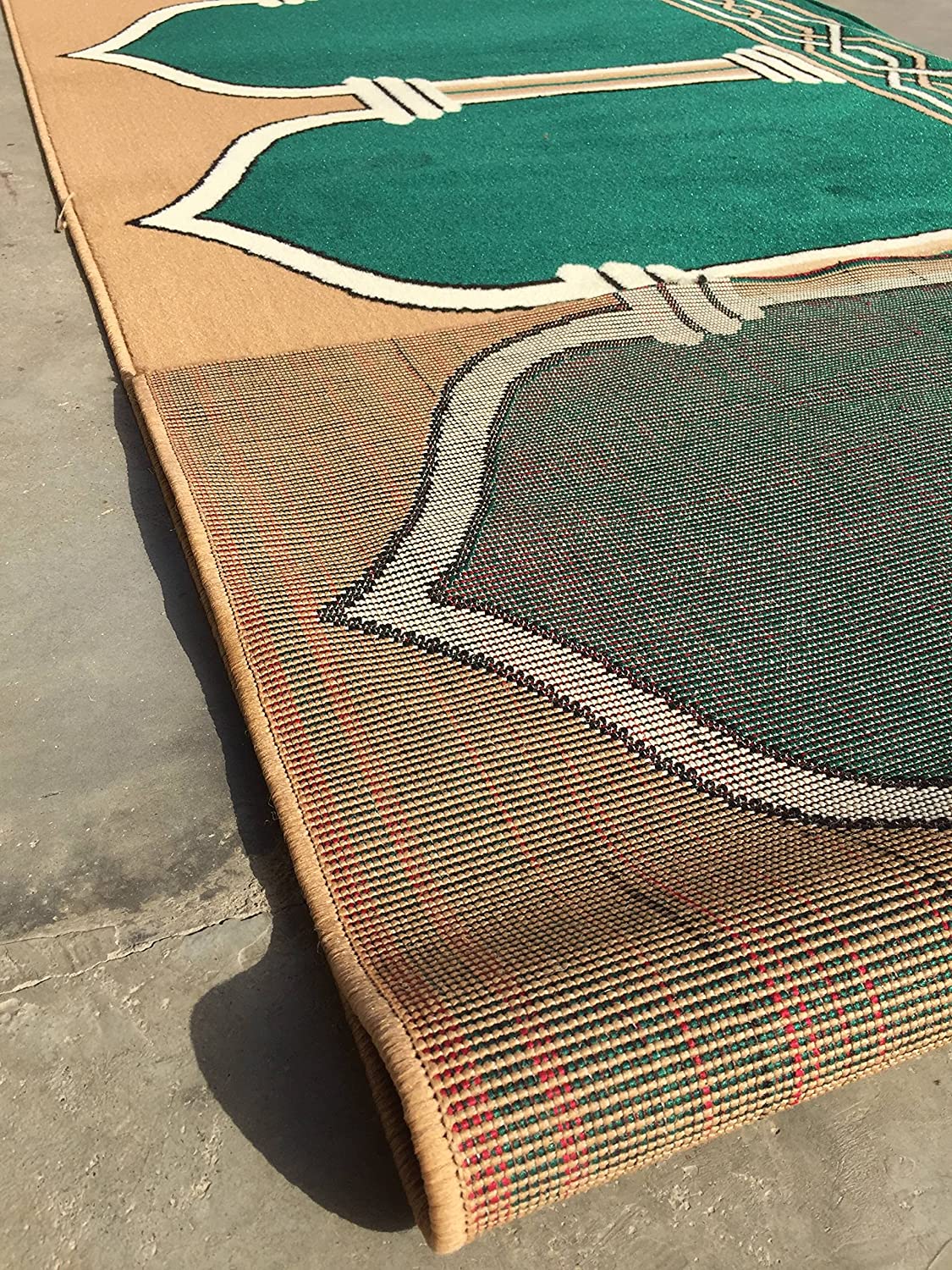 Green Janamaz Roll – Premium Masjid Carpet | Mosque Prayer Mat & Janamaz Rug