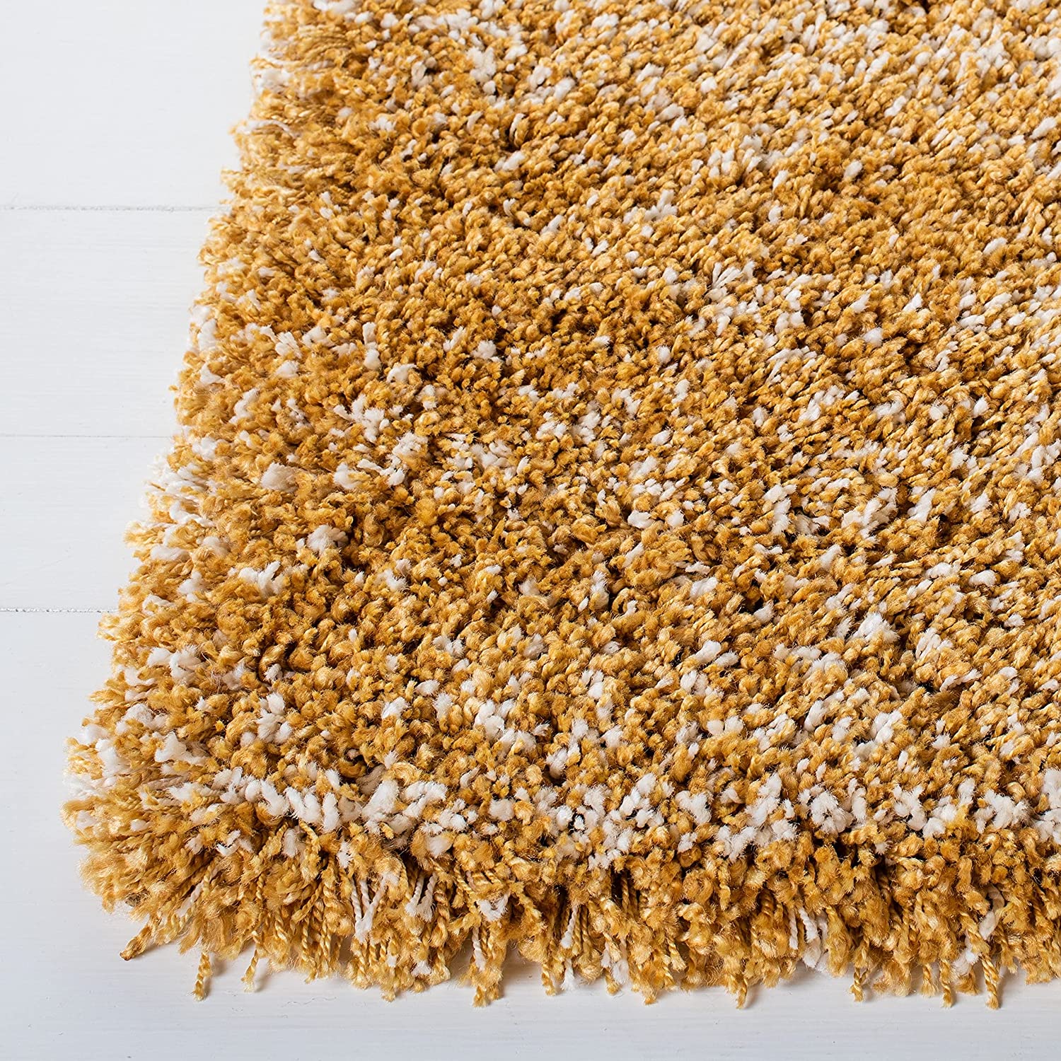 Yellow Handmade Ombre Microfibre Carpet – Soft Area Rug for Living Room, Bedroom & Hall