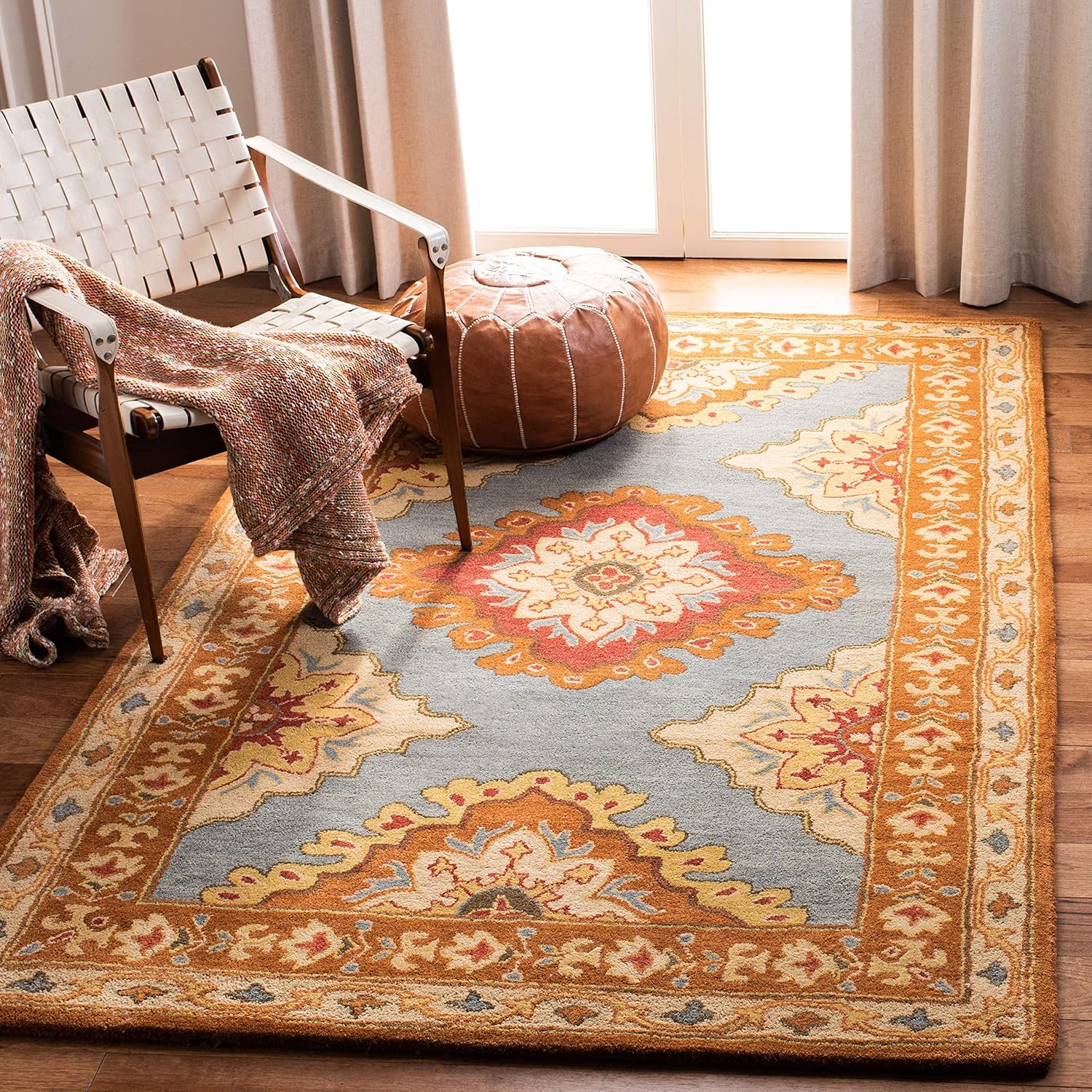 Rust Vintage Persian Traditional Area Rug