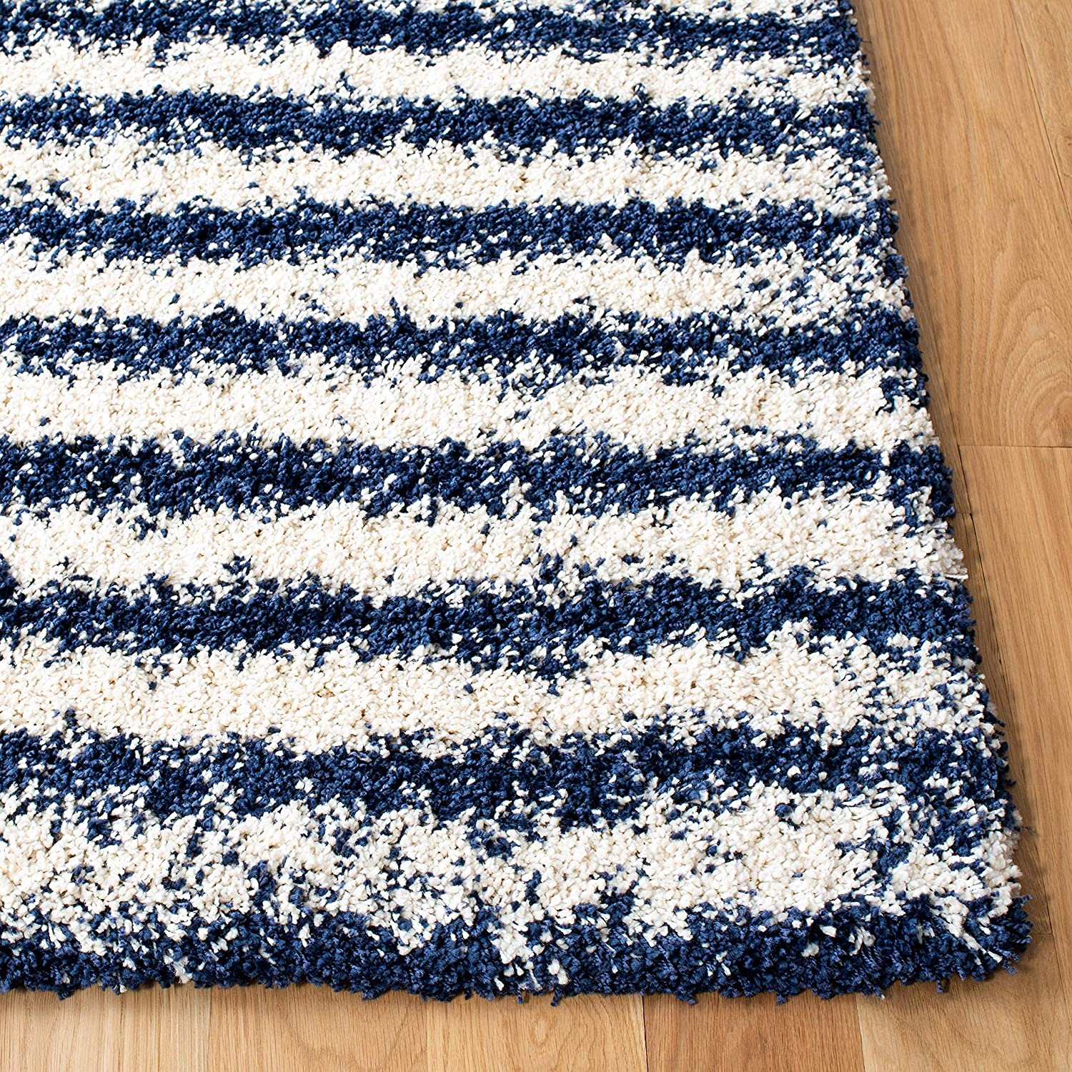 Navy Blue Handmade Ombre Microfibre Carpet – Soft Area Rug for Living Room, Bedroom & Hall