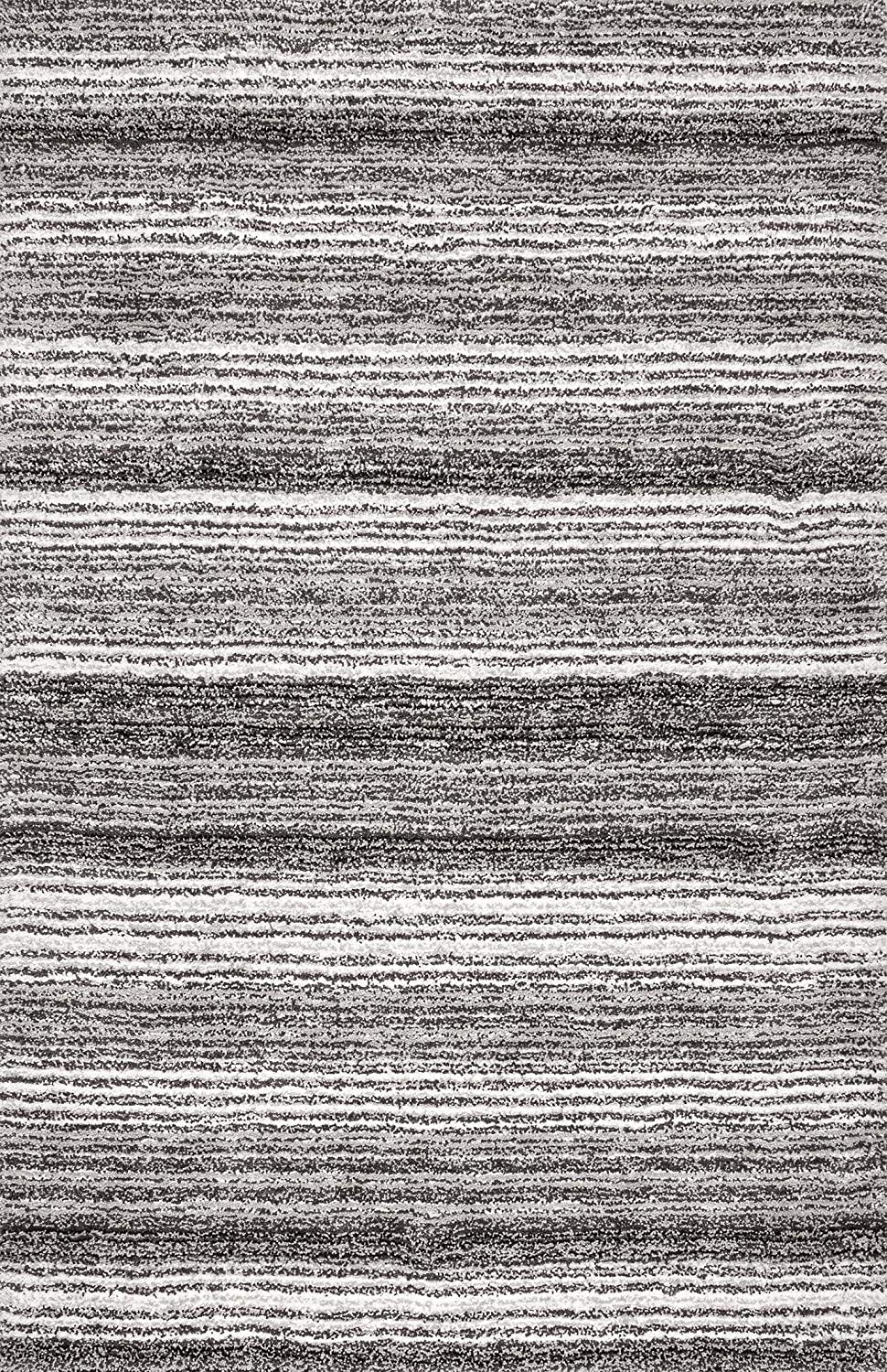 Grey Handmade Ombre Microfibre Carpet – Soft Area Rug for Living Room, Bedroom & Hall