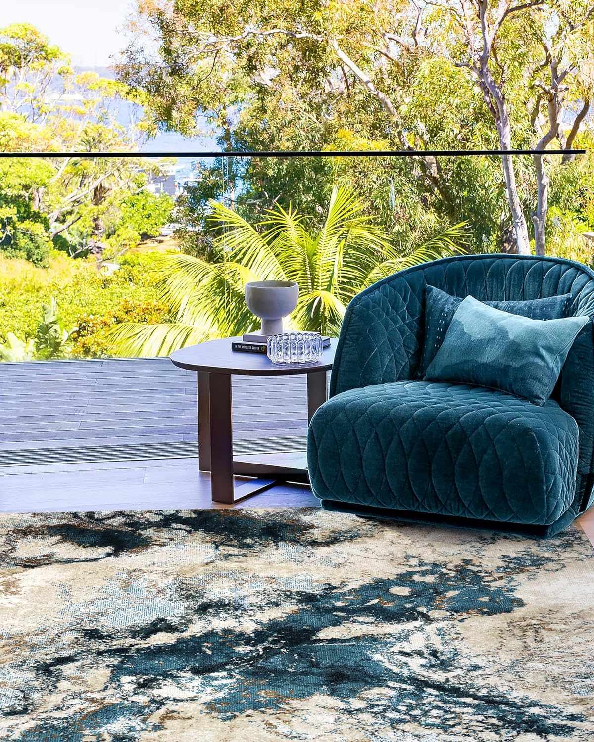 Modern Abstract Area Rug – Durable, Easy-Care & Cozy Home Carpet