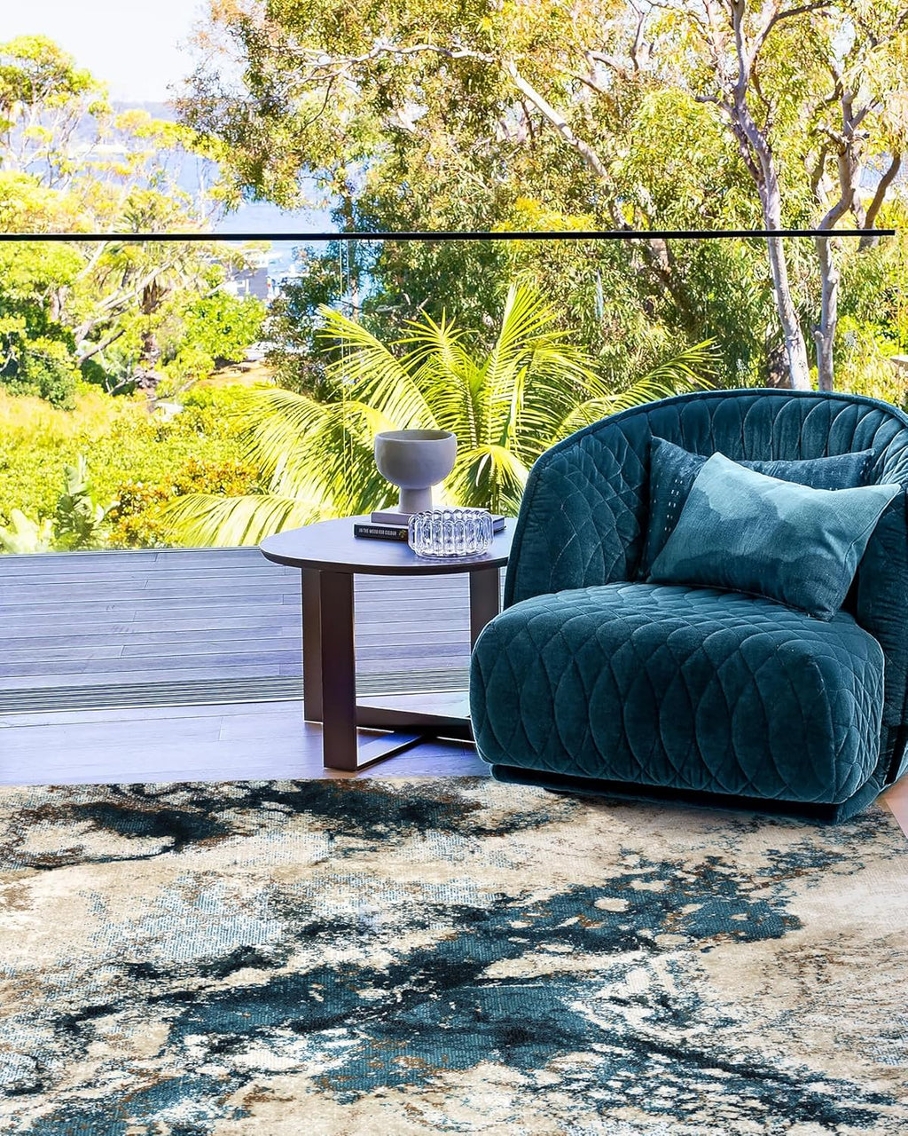 Modern Abstract Area Rug – Durable, Easy-Care & Cozy Home Carpet