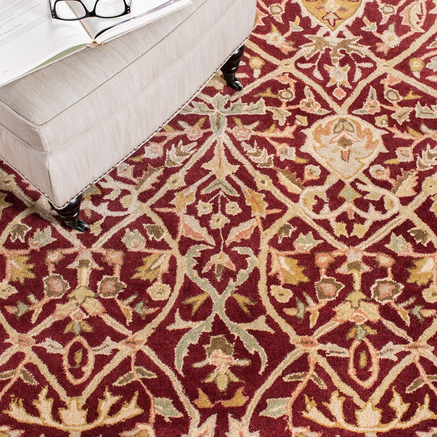 Maroon Persian Style Vintage Area Rug