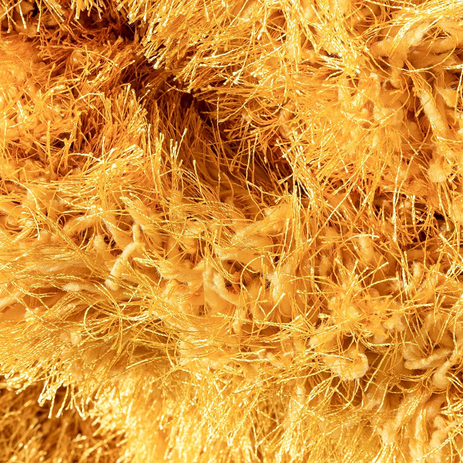 Mustard Handmade Shaggy Carpet – Ultra Soft Area Rug for Living Room & Bedroom