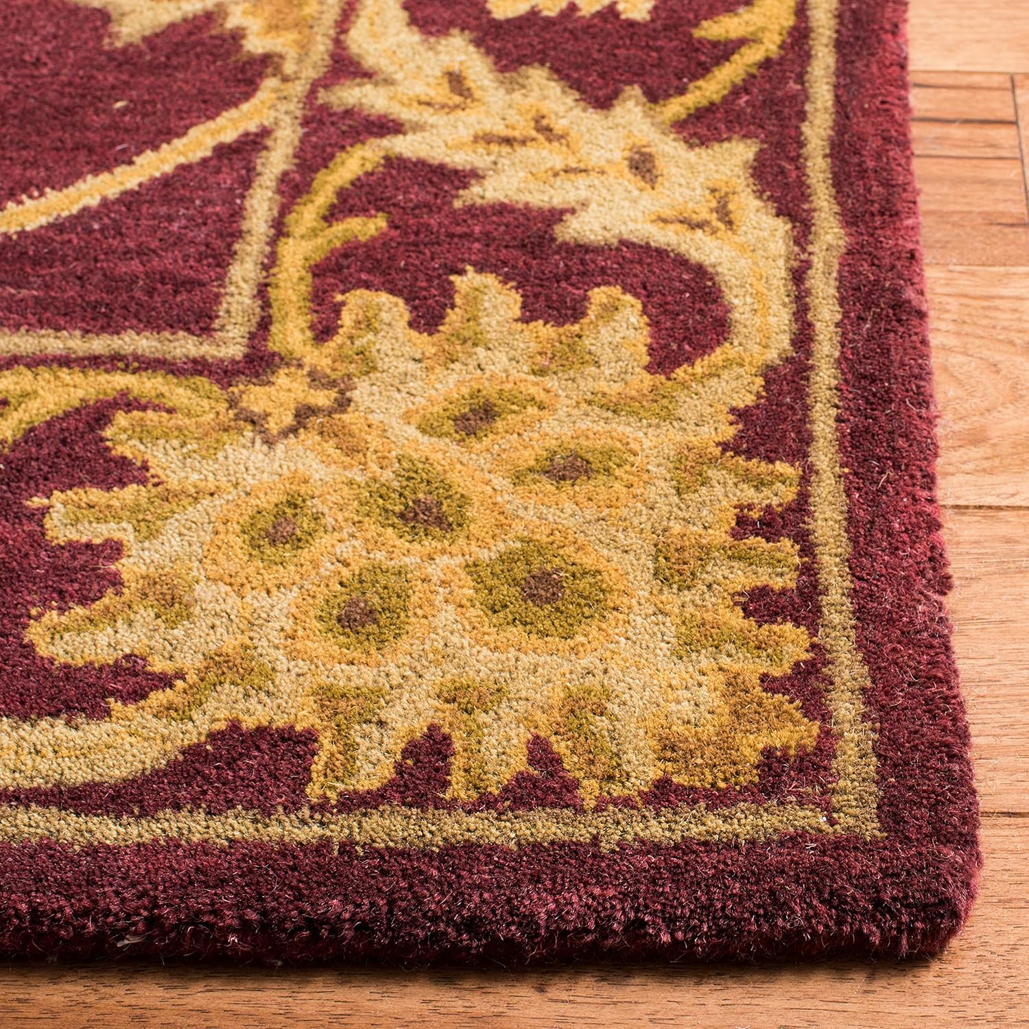 Maroon Handmade Vintage Persian Carpet