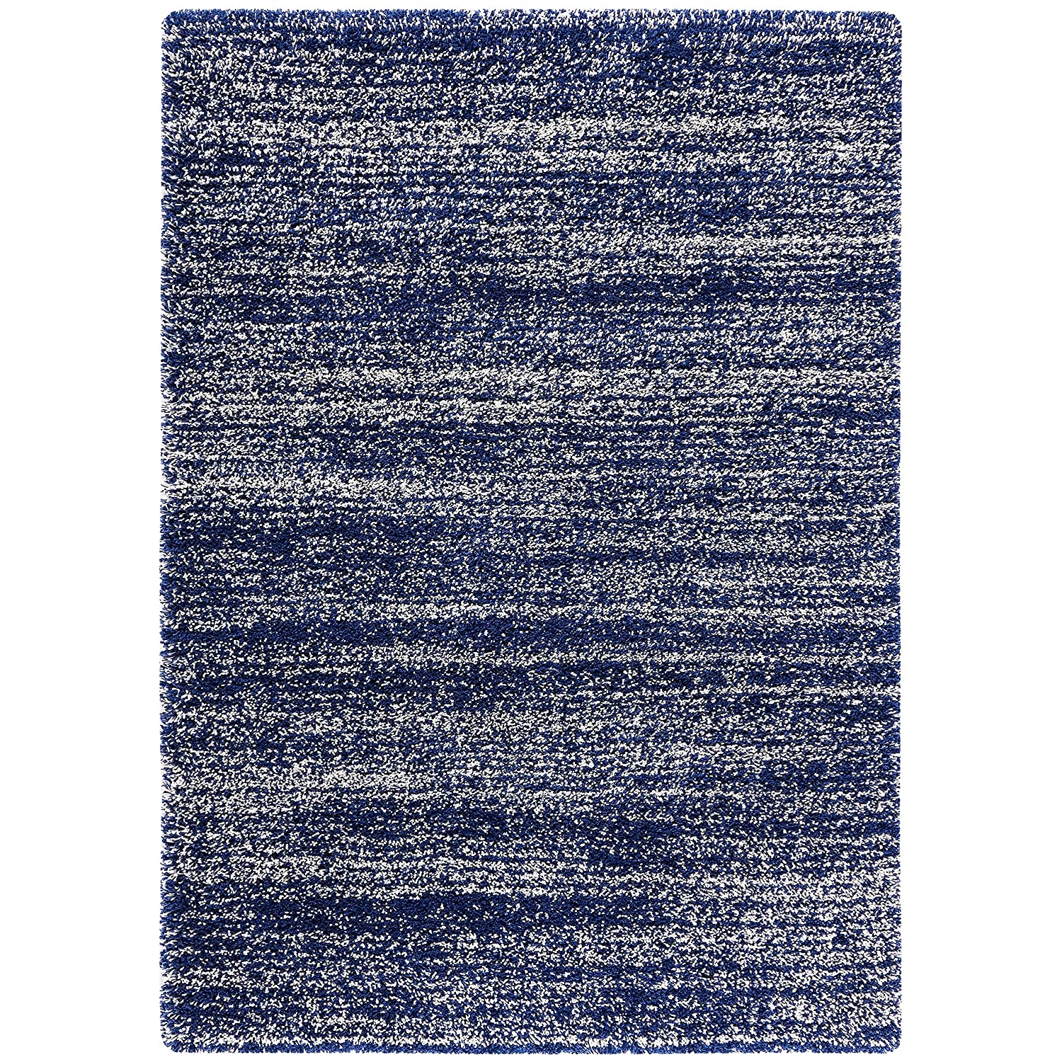 Navy Blue Handmade Ombre Microfibre Carpet – Soft Area Rug for Living Room, Bedroom & Hall