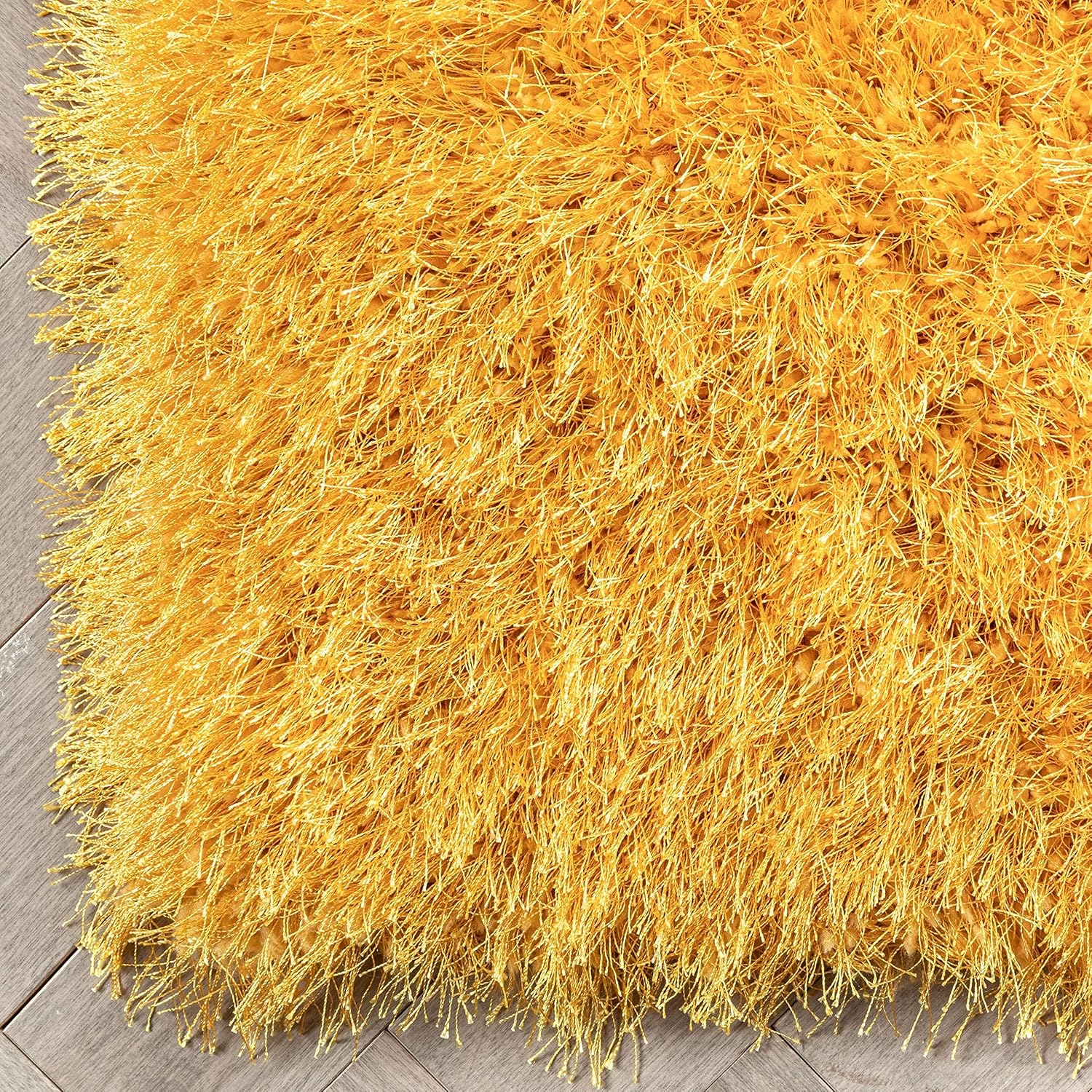 Mustard Handmade Shaggy Carpet – Ultra Soft Area Rug for Living Room & Bedroom