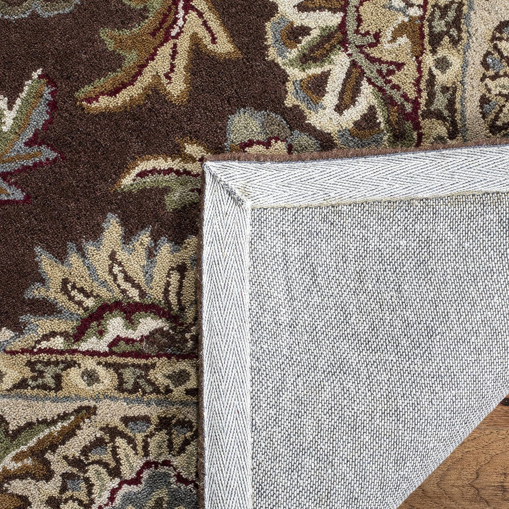 Brown Handmade Vintage Persian Carpet