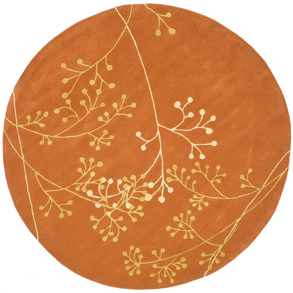 Rust Berry Hand Tufted Round Rug