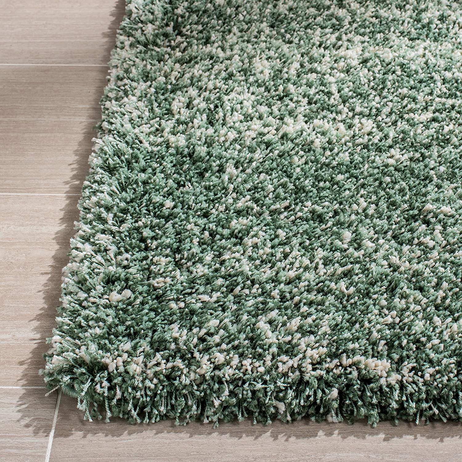 Green Handmade Ombre Microfibre Carpet – Soft Area Rug for Living Room, Bedroom & Hall