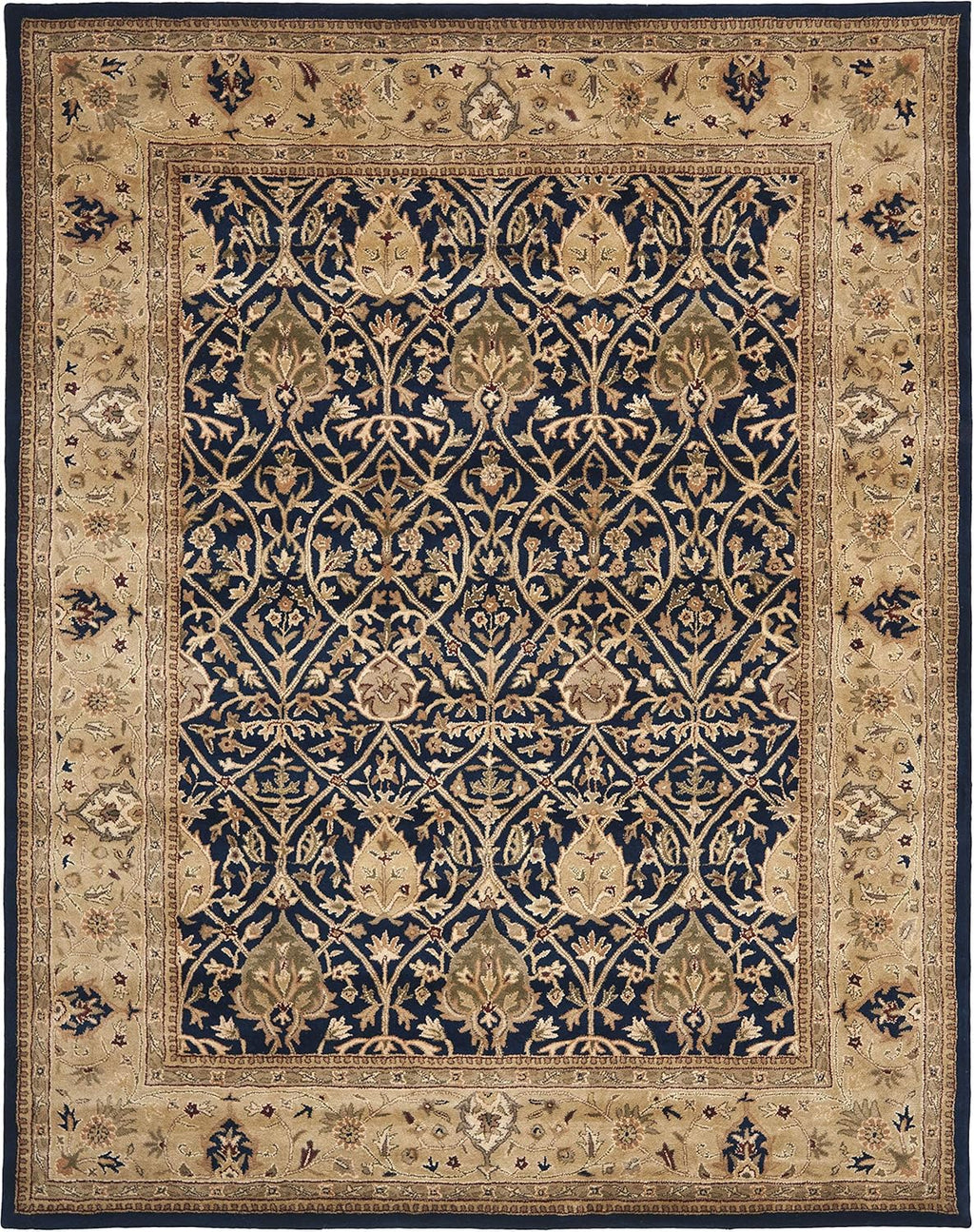 Black Handmade Vintage Persian Carpet