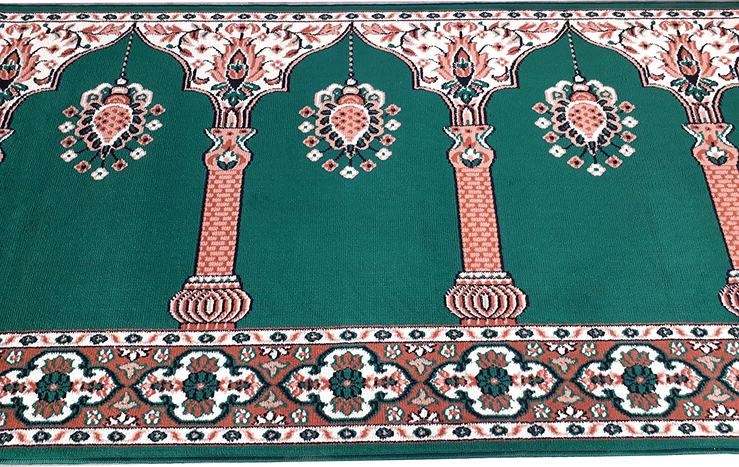 Green Janamaz Roll – Premium Masjid Carpet | Mosque Prayer Mat & Janamaz Rug