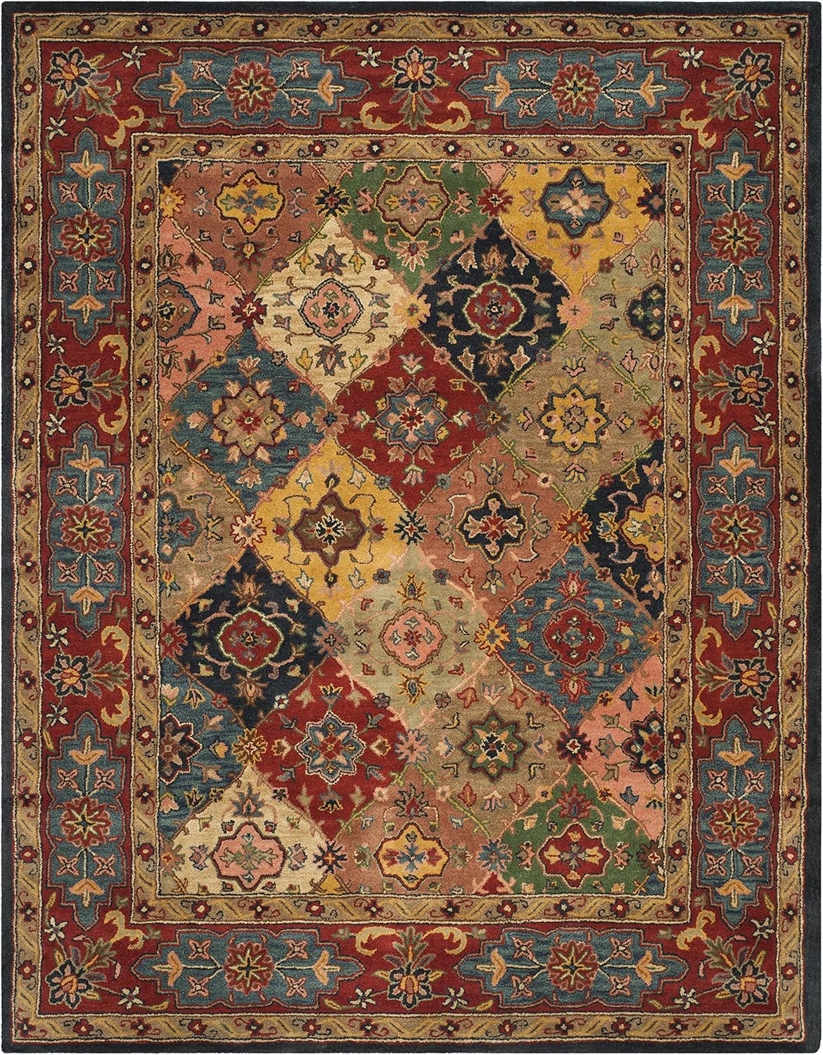 Navy Blue Handmade Vintage Persian Carpet