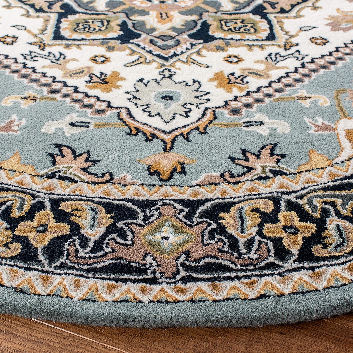 Grey Heritage Persian Round Area Rug