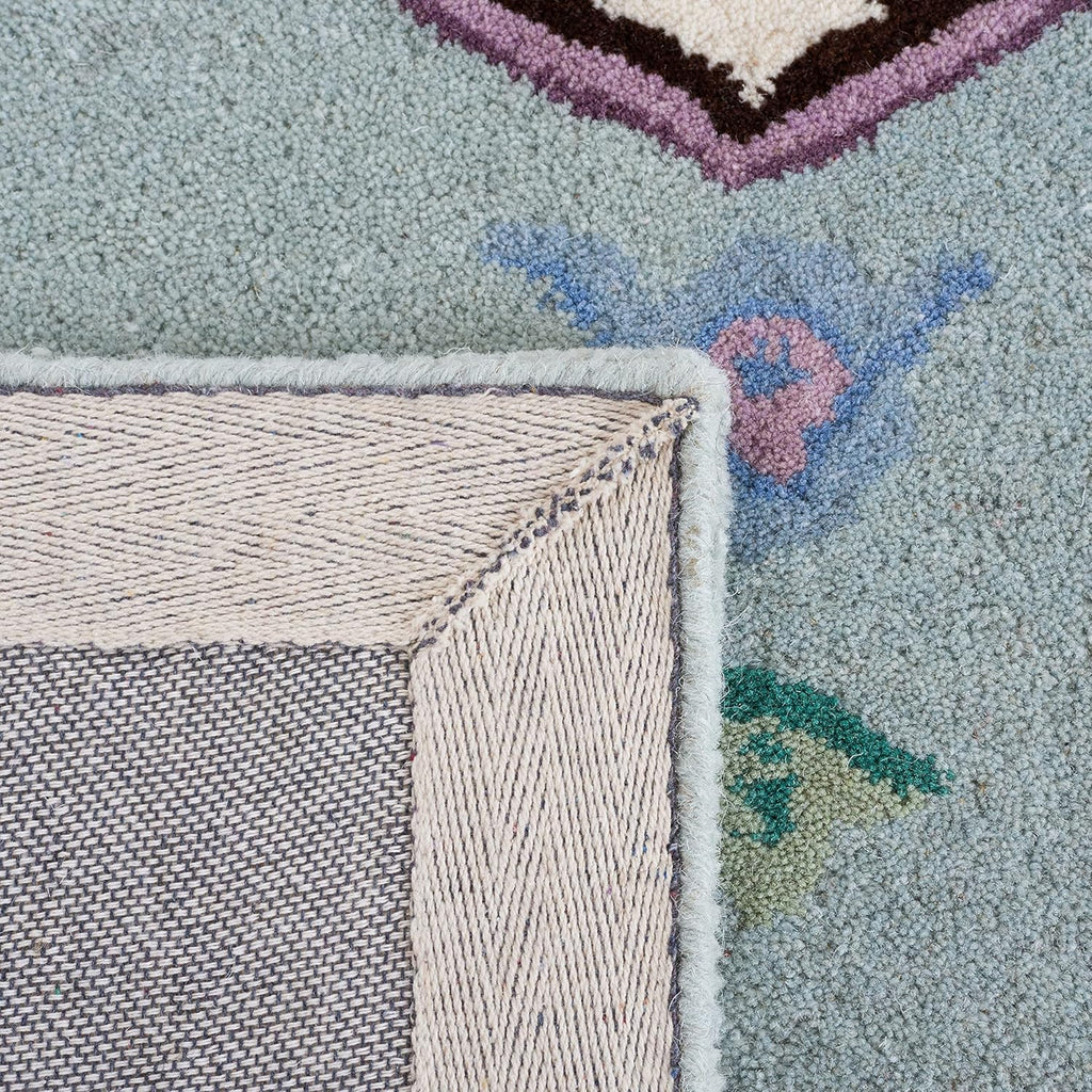 Teal Grey Traditional Handmade Persian Rug