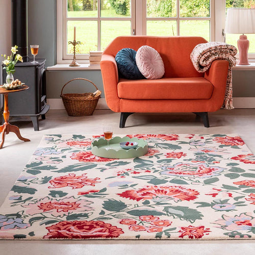 Abstract Petal Foliage Hand-Tufted Rug