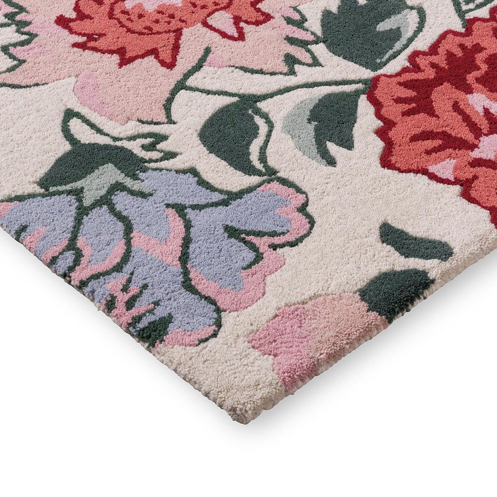Abstract Petal Foliage Hand-Tufted Rug