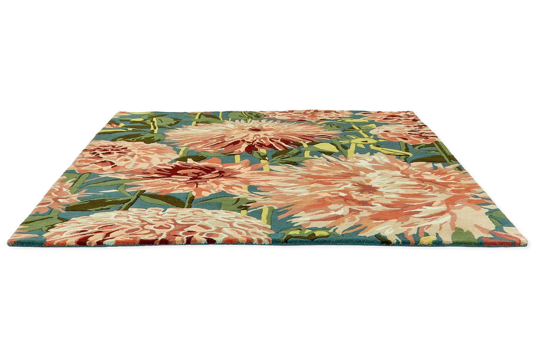 Artistic Bloom Foliage Hand-Tufted Rug