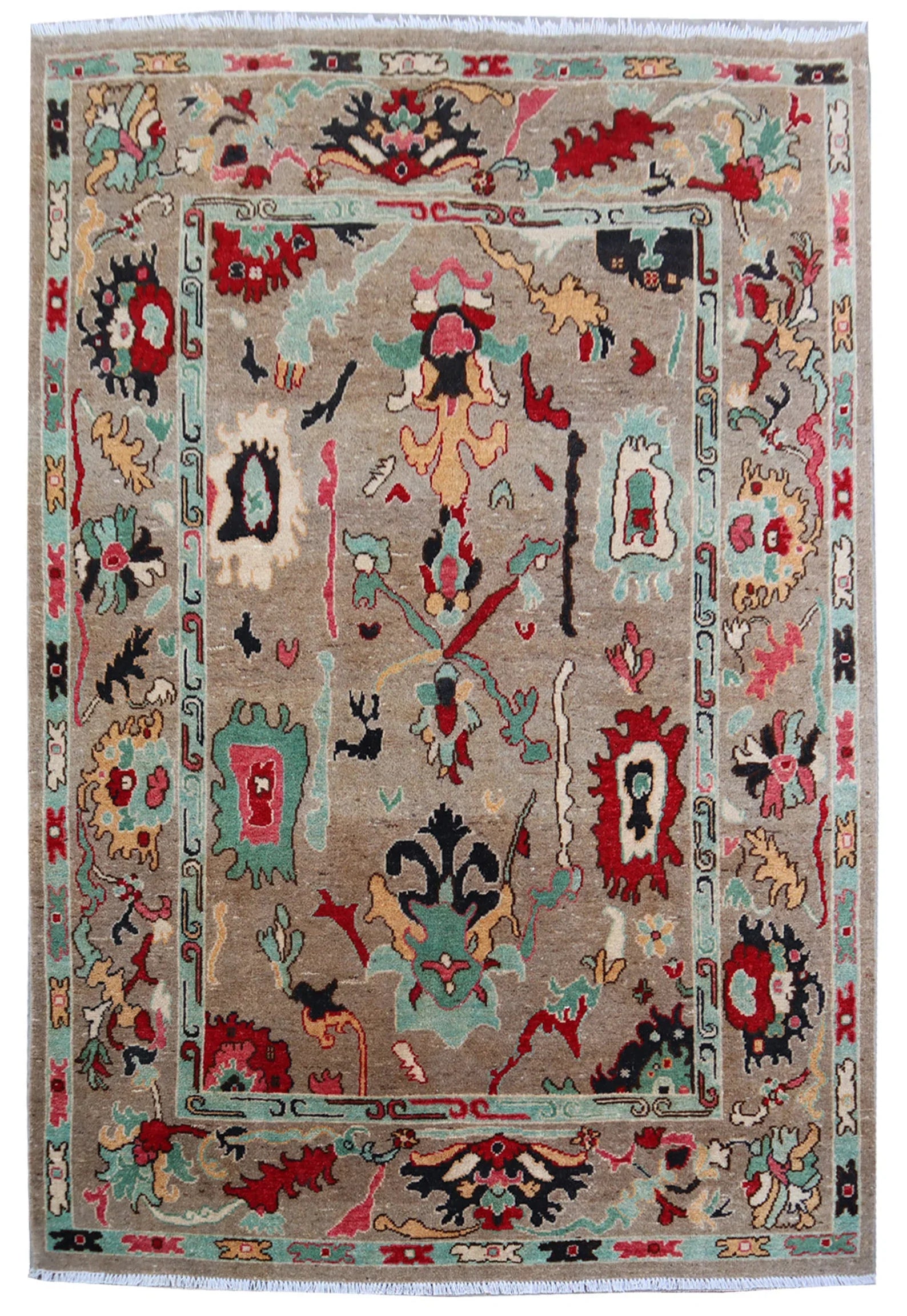 Authentic Roots Oushak Hand-Knotted Rug