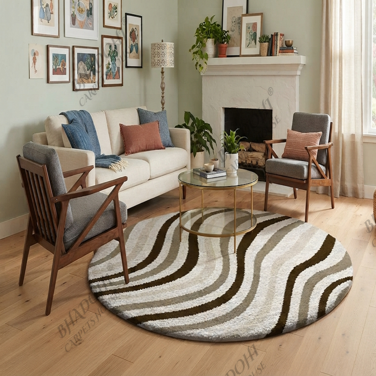 Aura Tufted Round Carpet & Rug