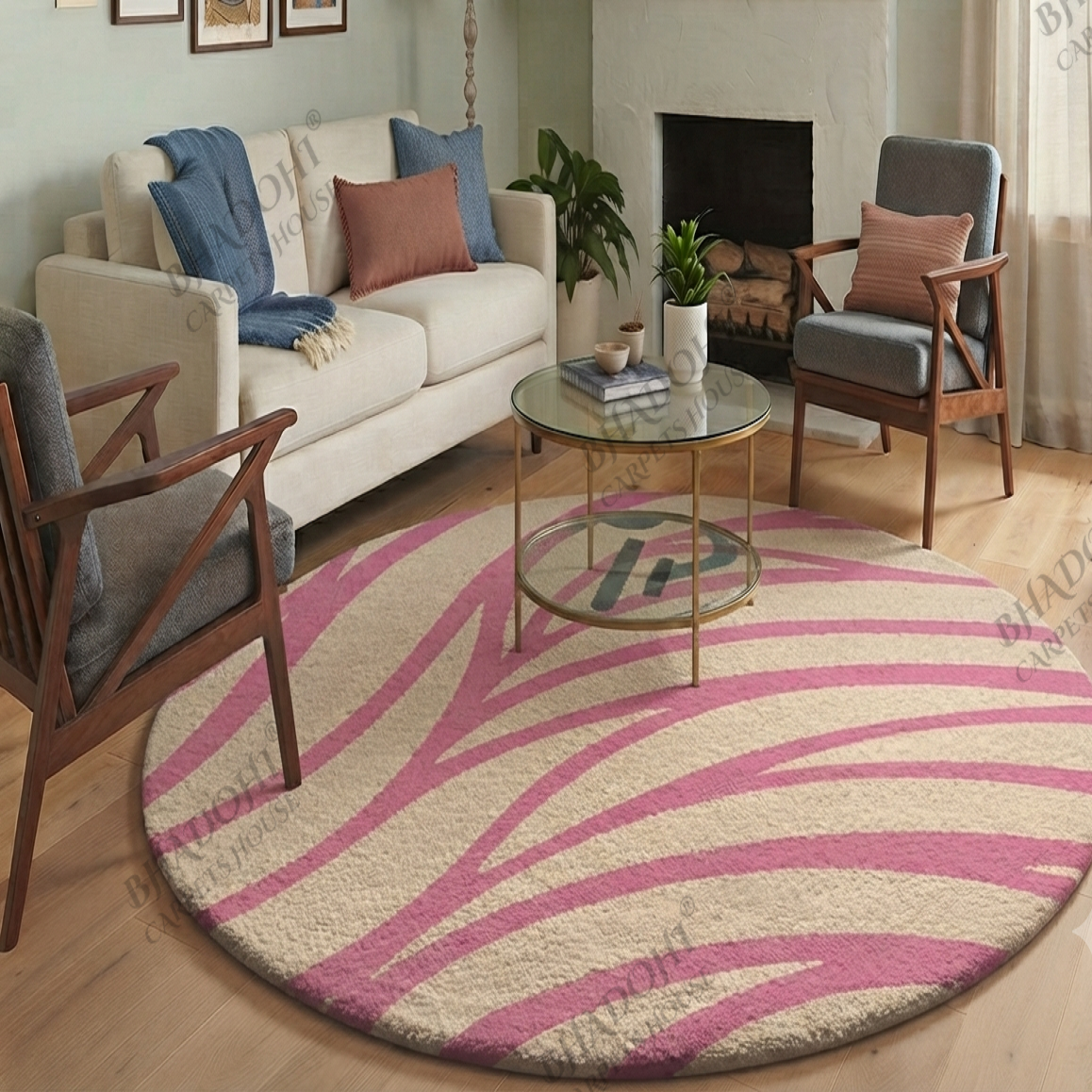 Minimalist Hand Tufted Round Carpet & Rug