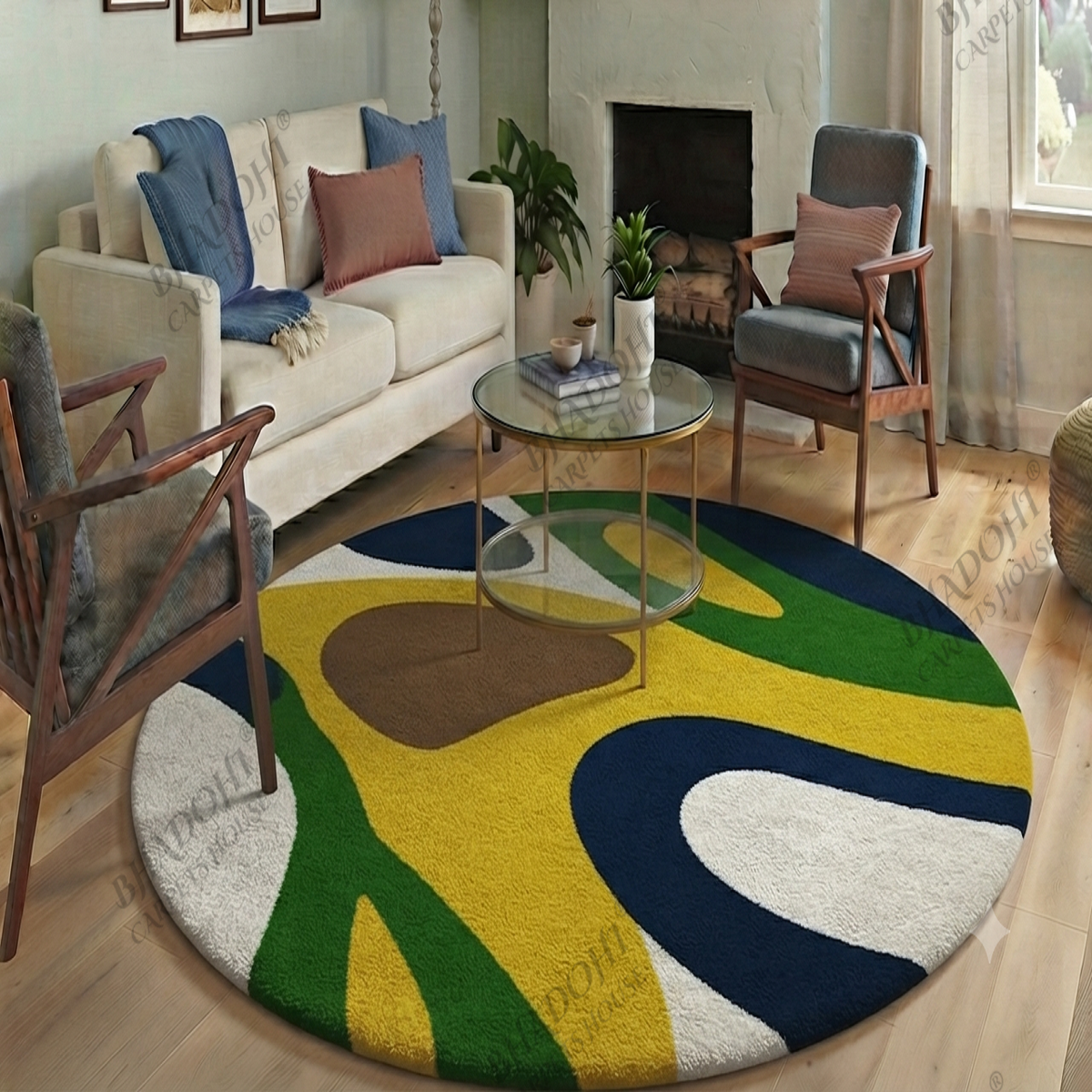 Signature Hand Tufted Round Carpet & Rug