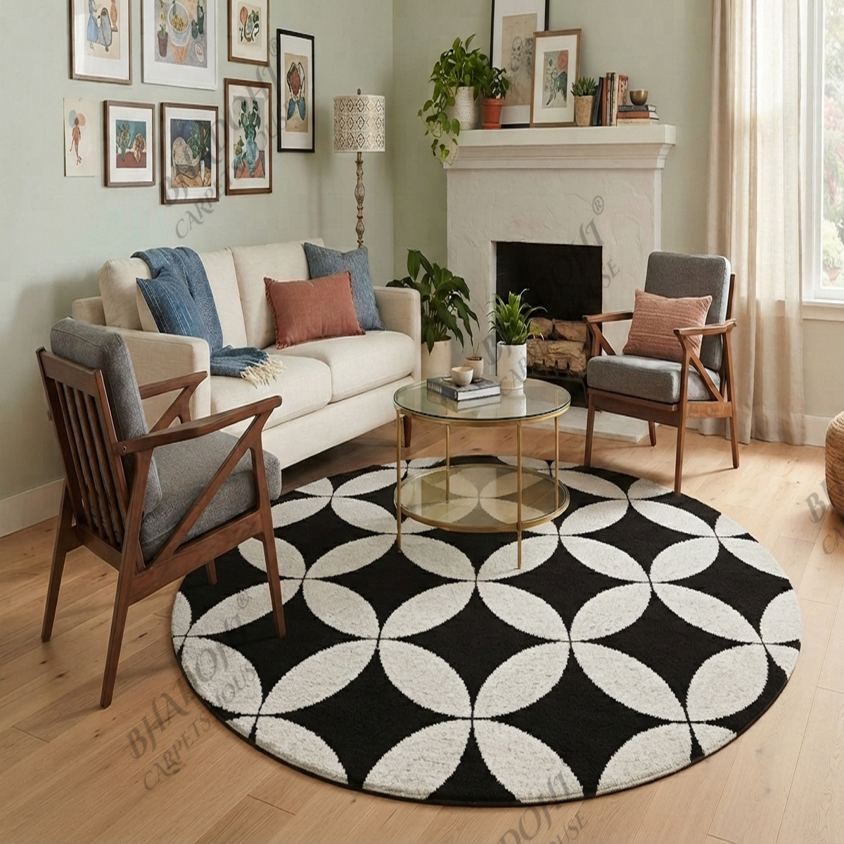 Opal Hand Tufted Round Carpet & Rug