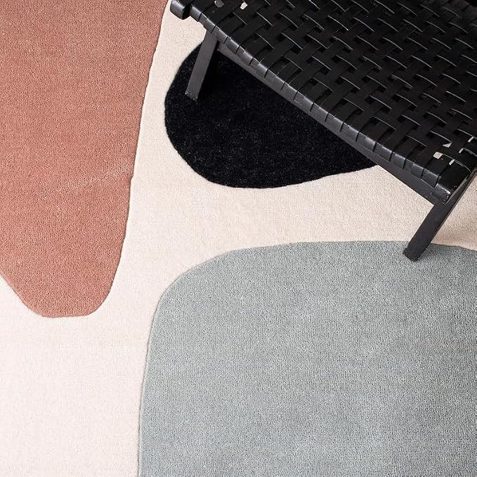 Designer Geometric Wool Hand-tufted Carpet & Rug